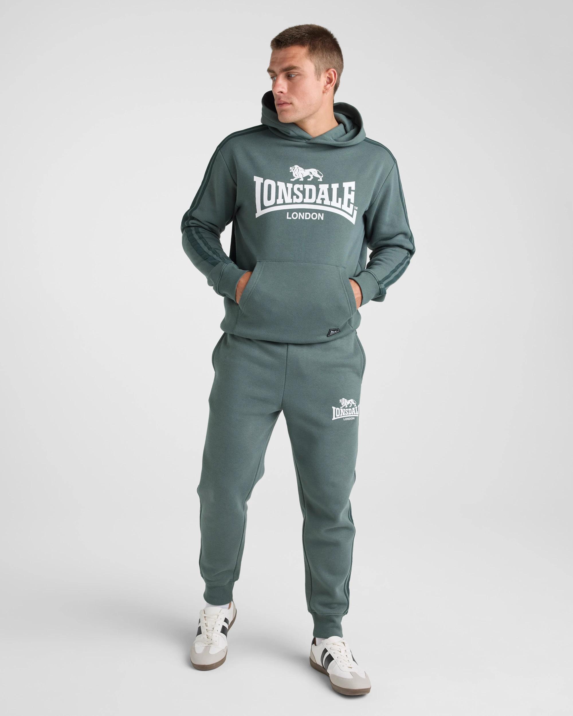 5 Lonsdale London Long Sleeve Hoodie KELP GREEN, 5 of 5