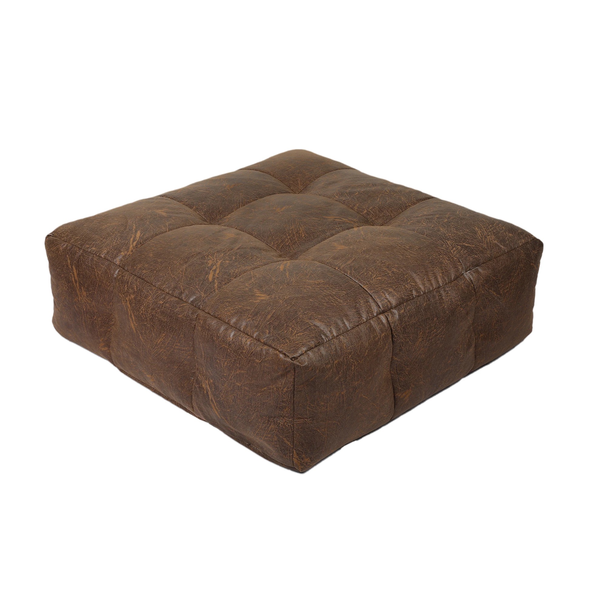 1 Marlow Bean Bag PU Cover Only - Brown, 1 of 6