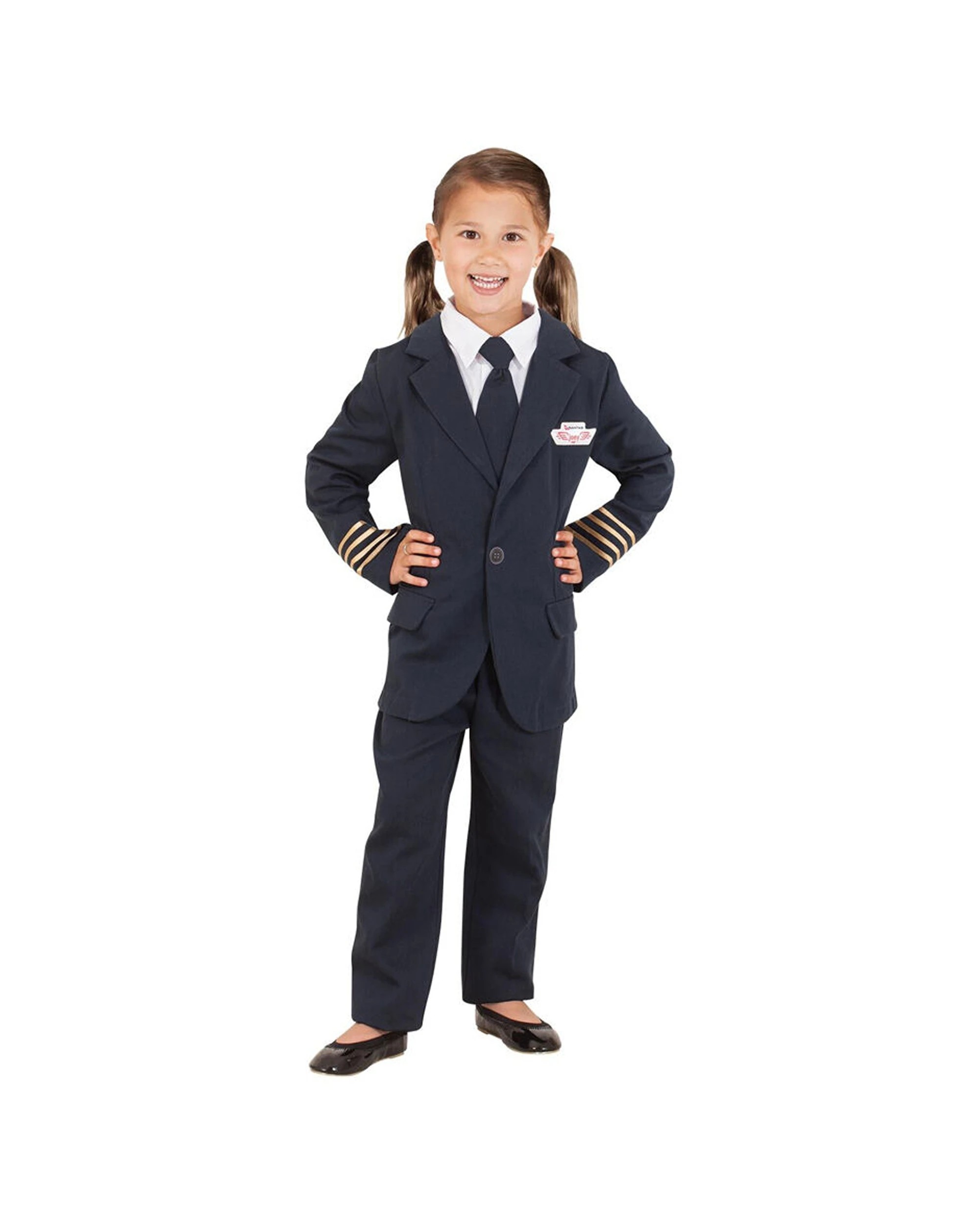 2 Rubies Qantas Captains Uniform Kids Dress Up Costume - Black, 2 of 4