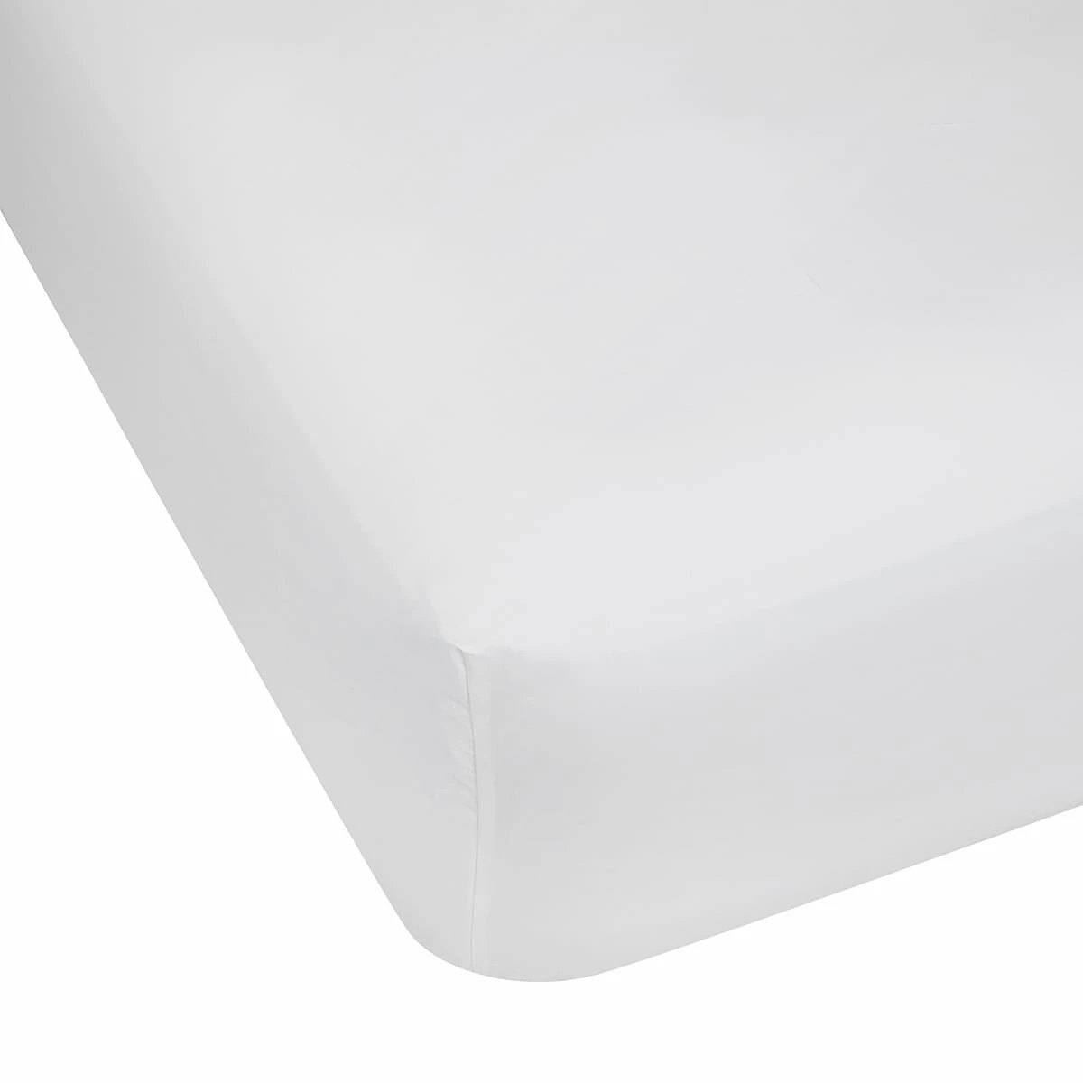 1 500 Thread Count Cotton Fitted Sheet - Queen Bed, White, 1 of 3