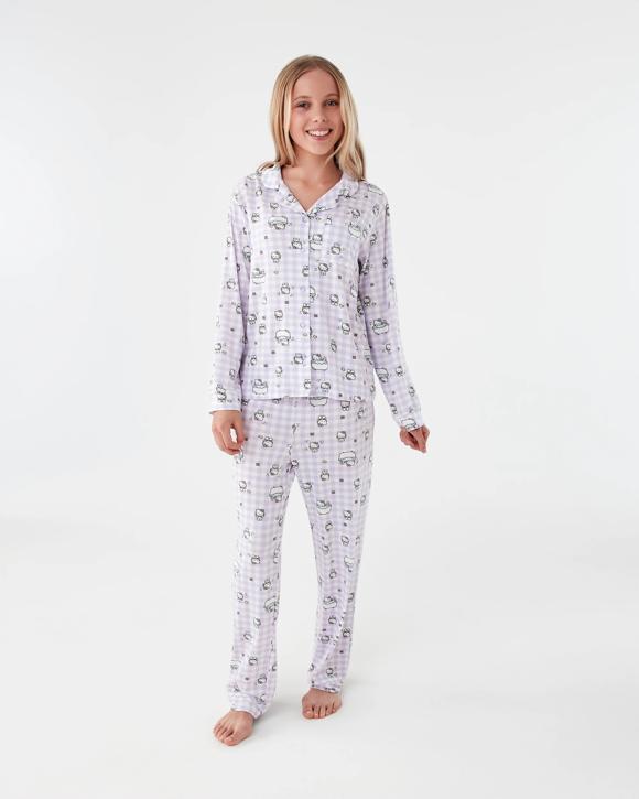 Hello Kitty License Button Down Pyjama Set