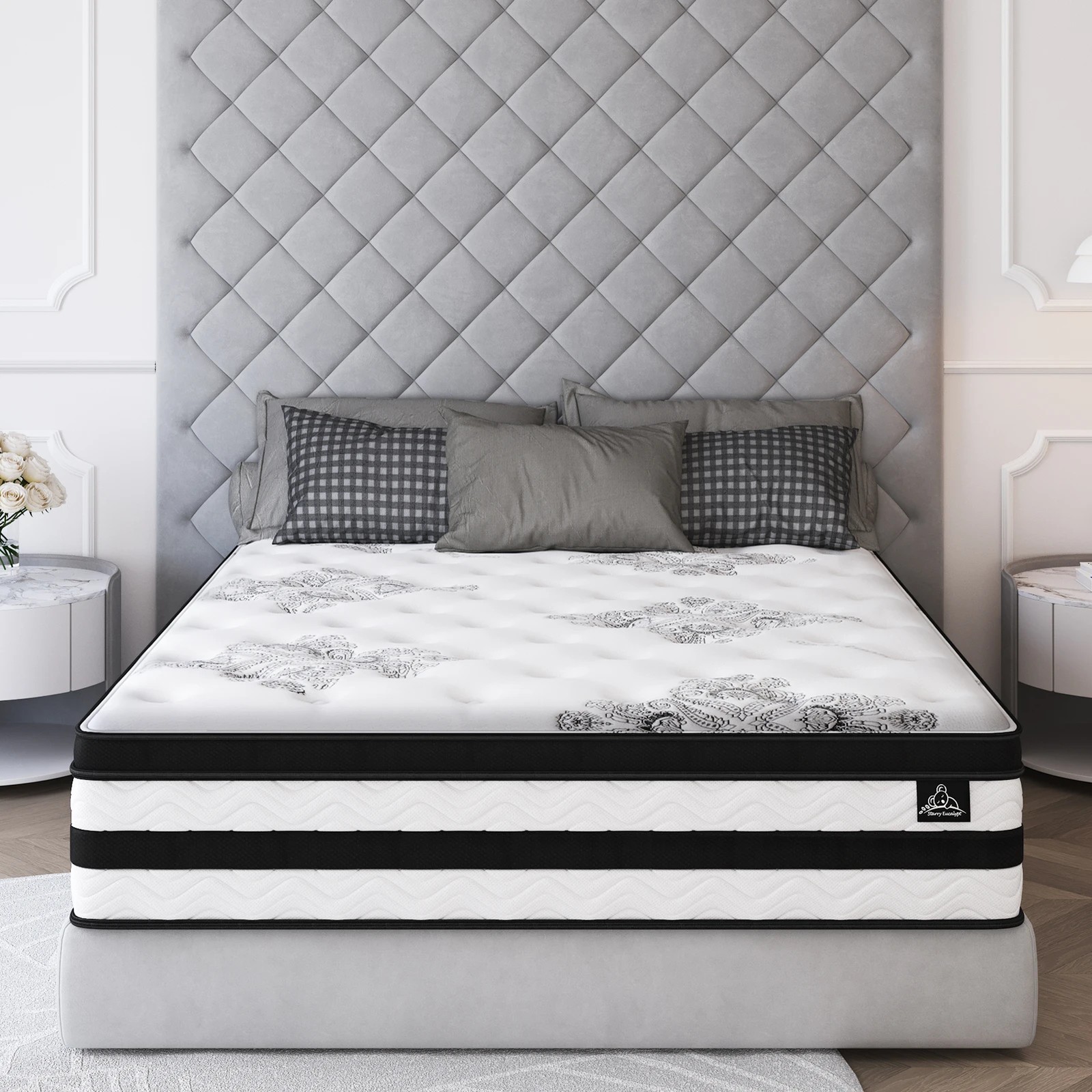 9 Starry Eucalypt Mattress Pocket Spring Latex Euro Top 34cm 5 zone - Double Bed, 9 of 10