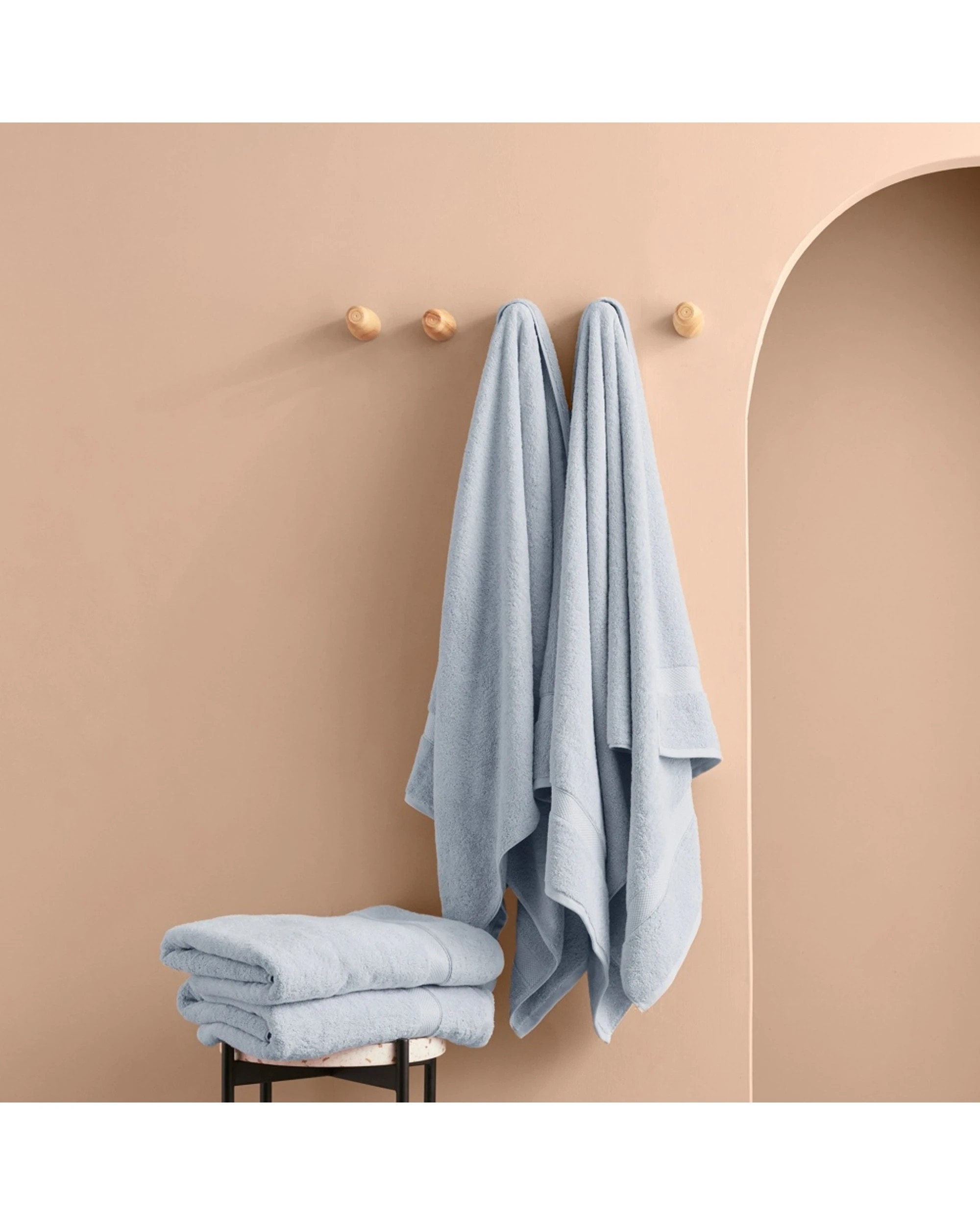 3 Bedding co 4pc Egyptian Cotton Luxury Bath Sheet Set Ultra Soft French - Blue, 3 of 4