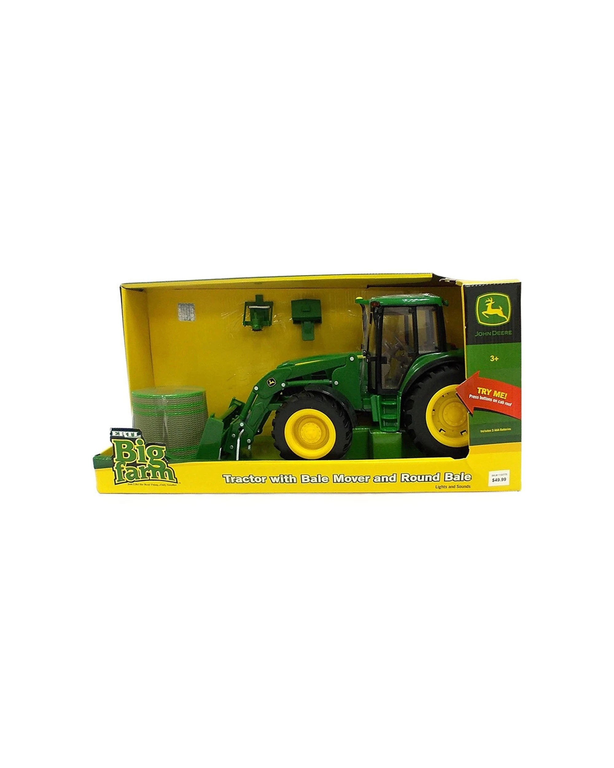1 John Deere Big Farm 1:16 Scale Tractor with Lights and Sounds Diecast Kids Toy - Black, 1 of 3