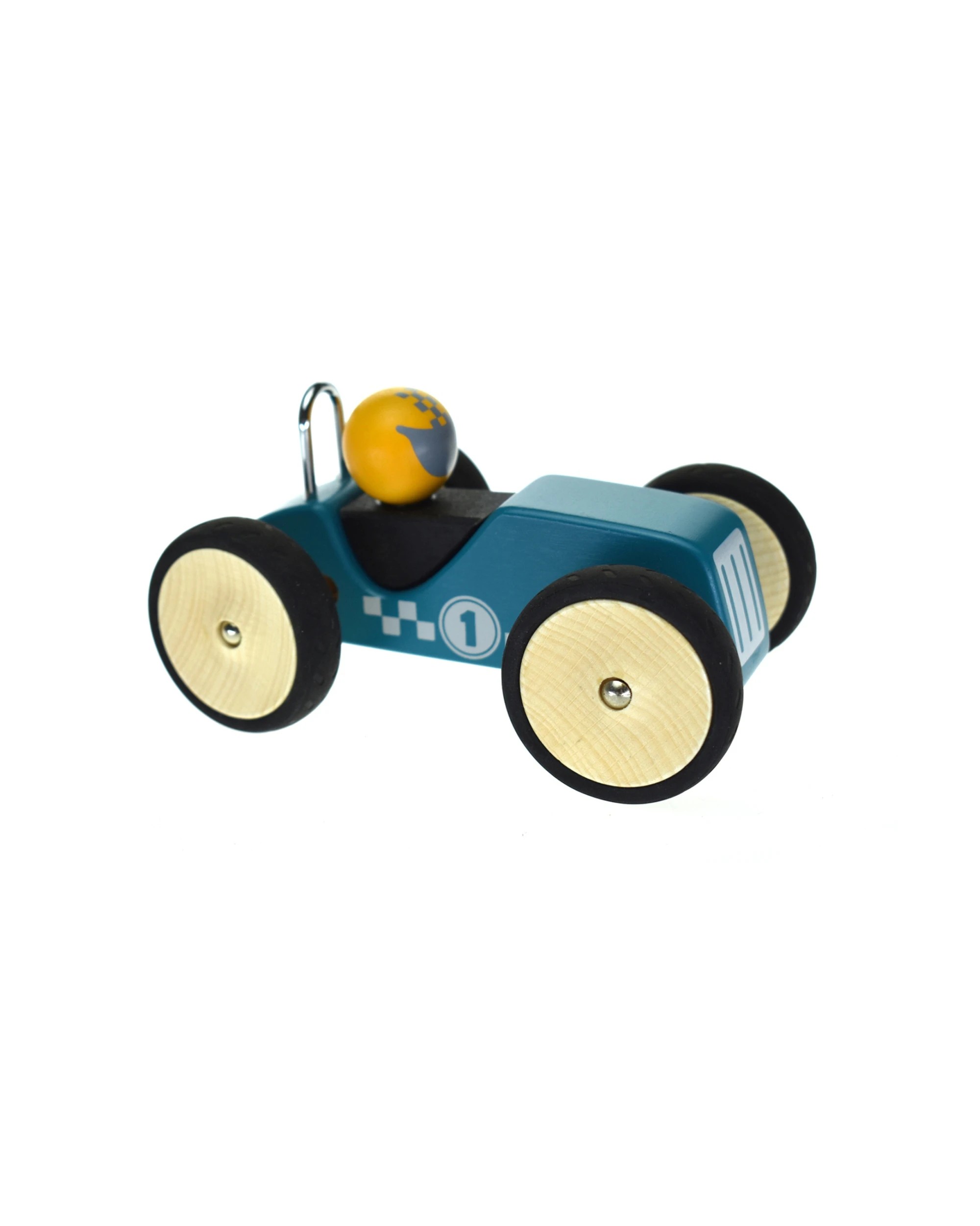 3 Kaper Kidz Retro Racing Car Large Wooden Childrens Toy - Green, 3 of 6