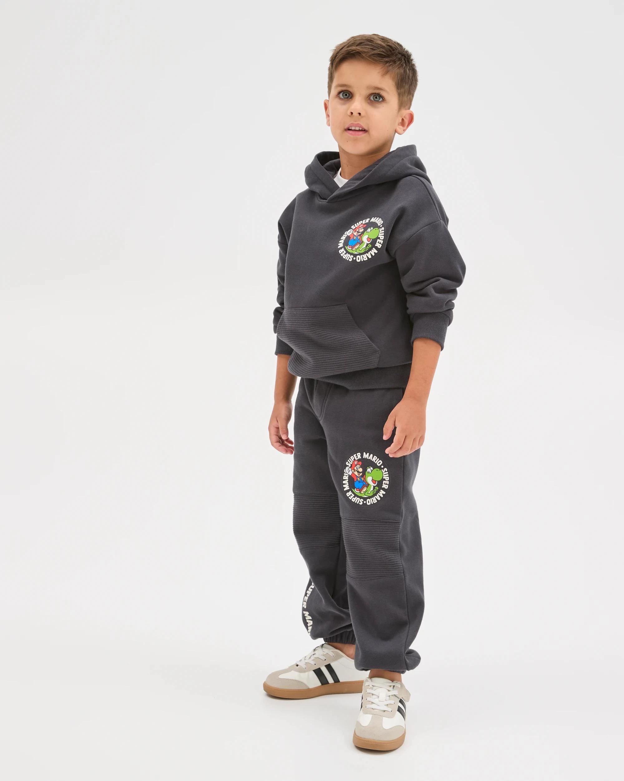 3 Super Mario Australian Cotton Blend Hoodie CHARCOAL, 3 of 7