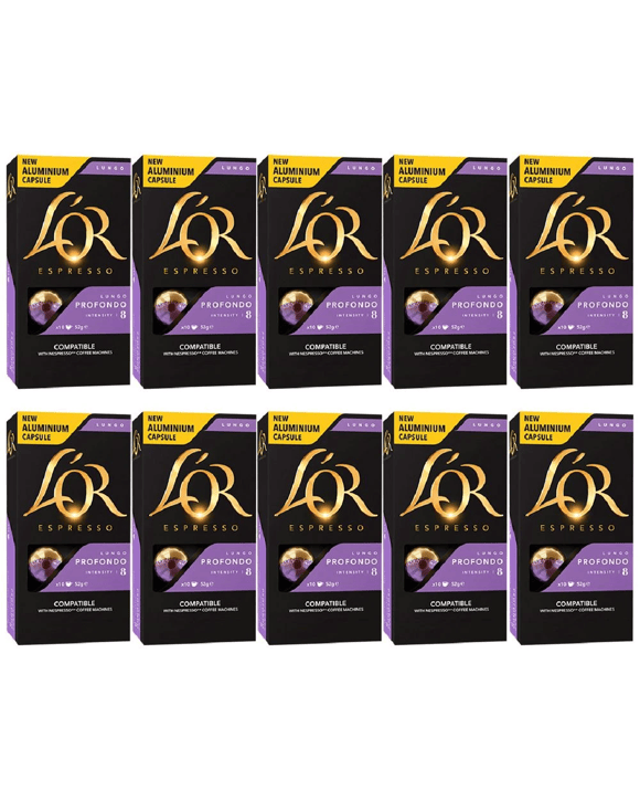 L'OR Espresso Coffee Capsules Lungo Profondo 100 Pack