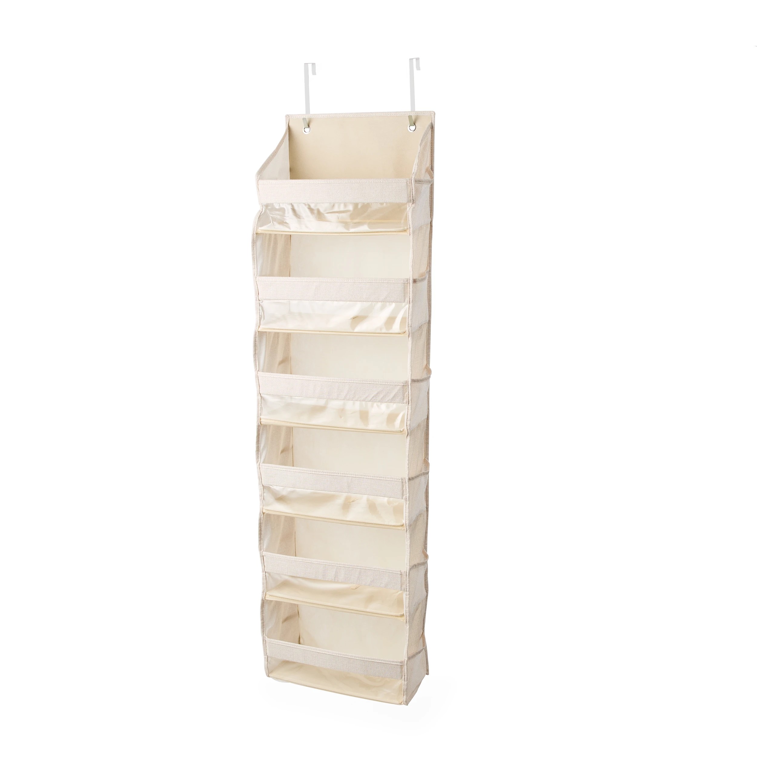 4 Linen Look Over the Door Organiser- Beige, 4 of 9