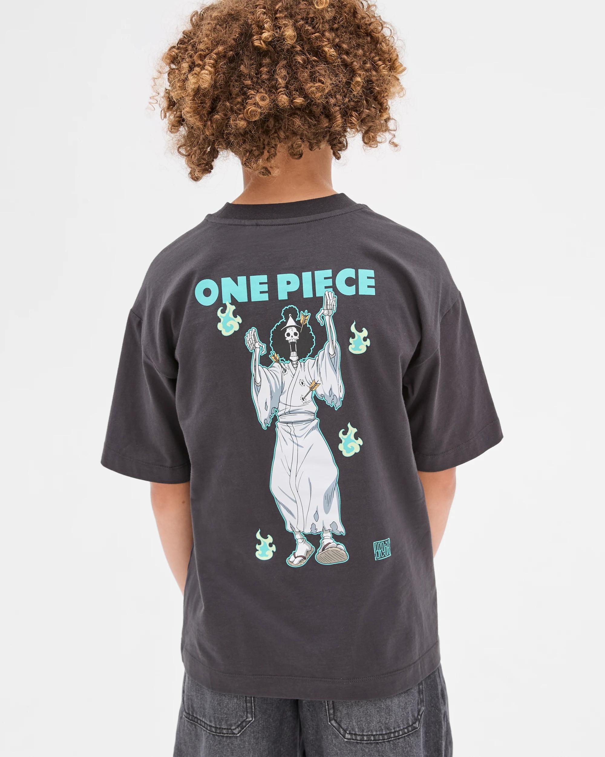 3 One Piece Brook Flames T-shirt BLACK, 3 of 6