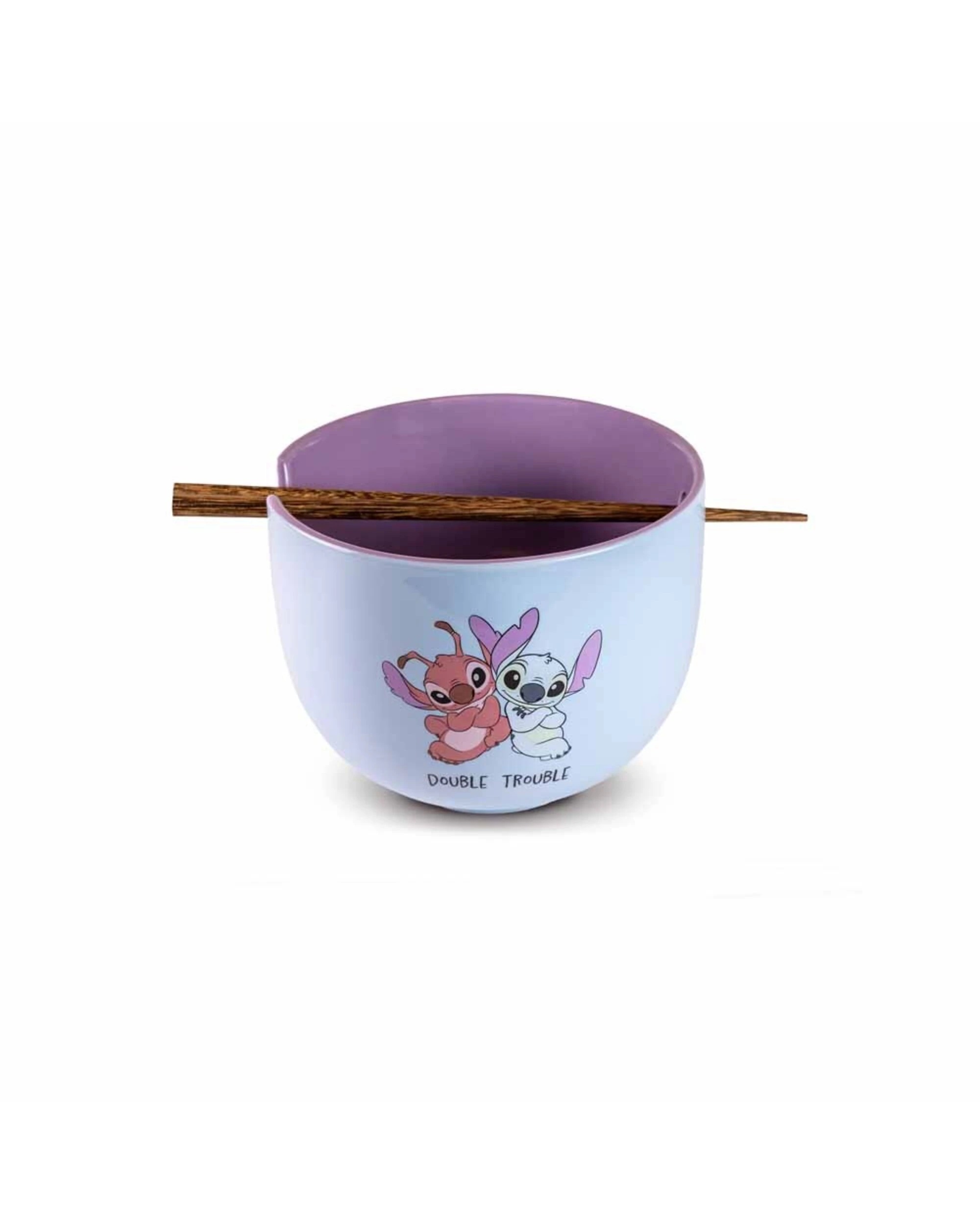 1 Disney  Lilo & Stitch  Stitch & Leroy Ramen Bowl with Chopsticks - Blue, 1 of 3