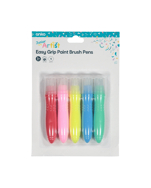 5 Pack Easy Grip Paint Brush Pens