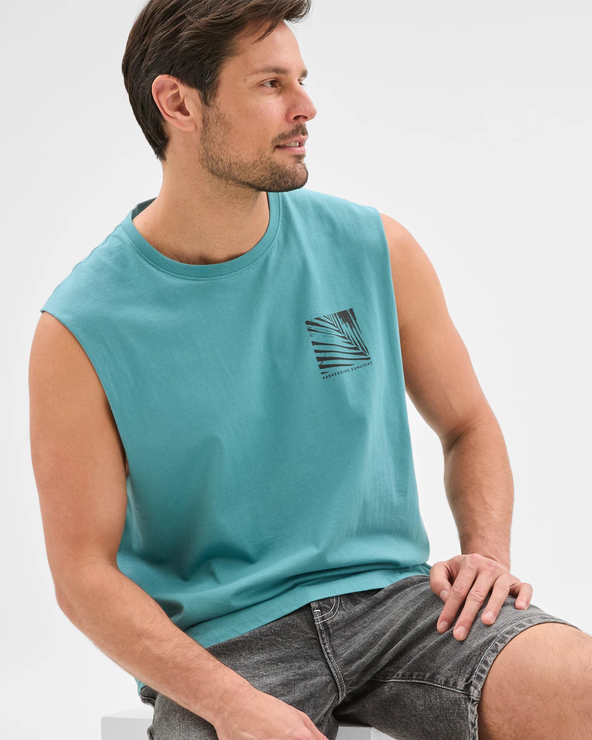 1 Target Australian Cotton Tank Top TEAL, 1 of 5