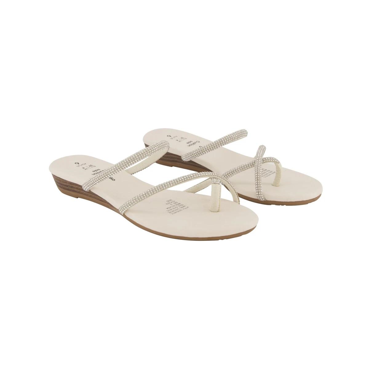 2 Diamante Wedge Sandals Sandshell, 2 of 3
