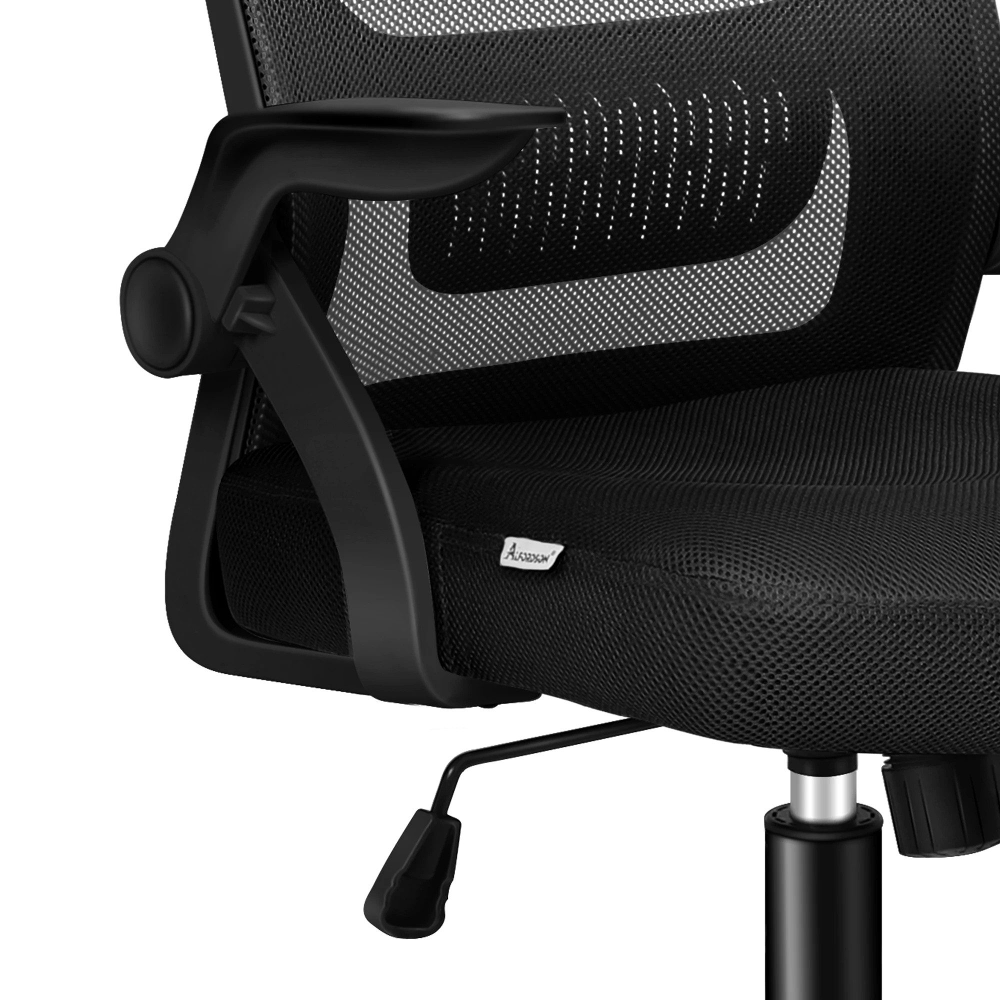 7 Alfordson Mesh Office Chair Executive Fabric Seat Tilt Gaming Racing Computer - Black, 7 of 10