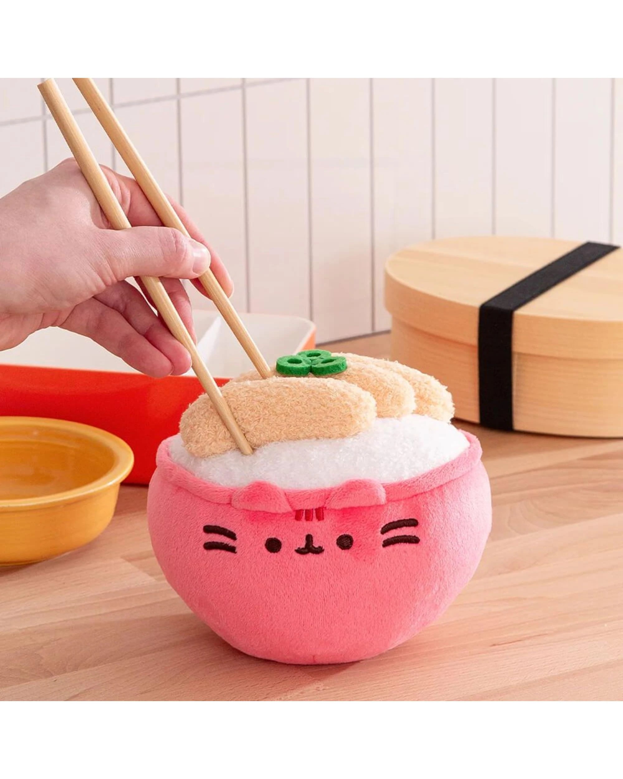 7 Pusheen Katsu Rice Bowl 13cm Plush, 7 of 7