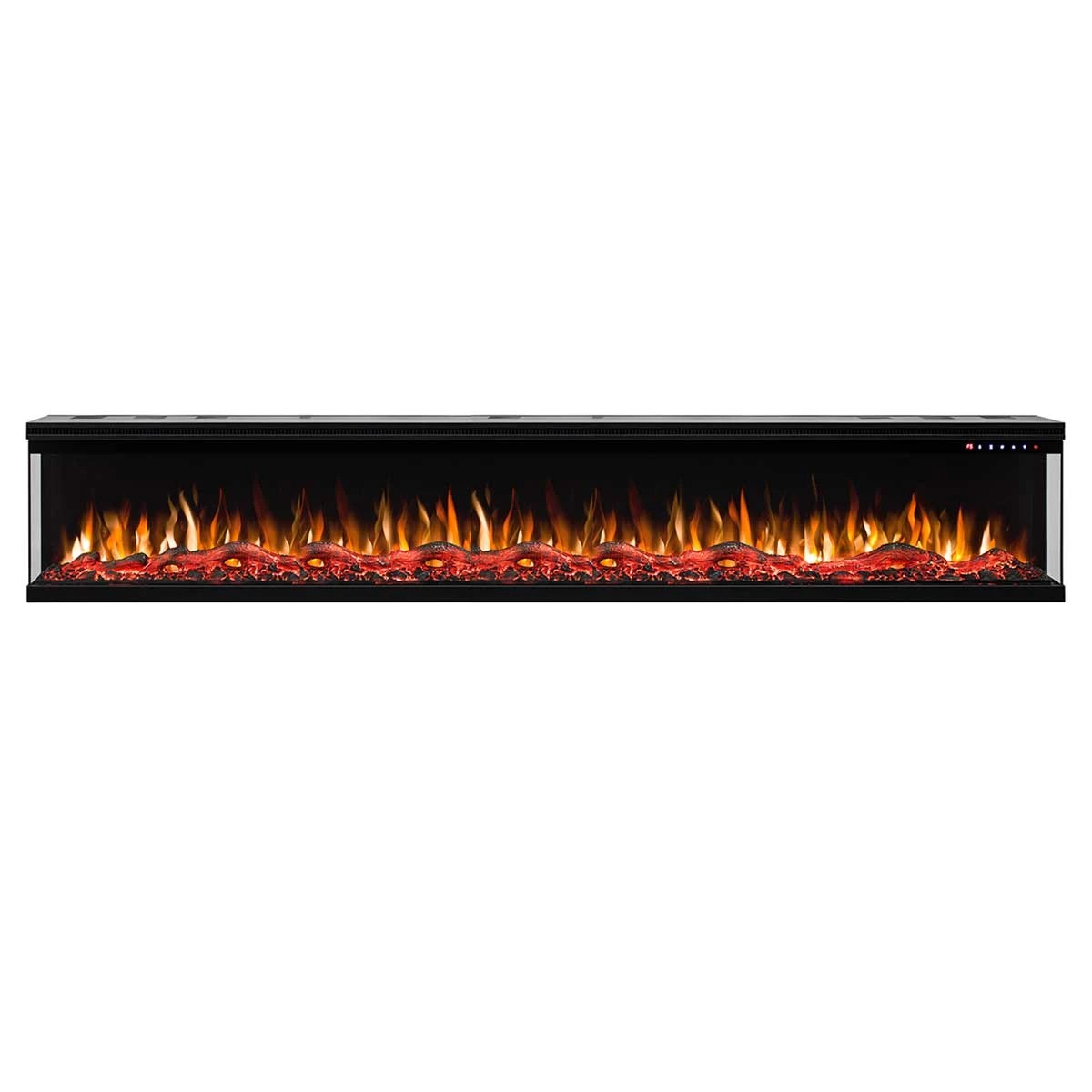1 Moda Living Fenton 3-Sided 100 inch Electric Fireplace - Black, 1 of 4