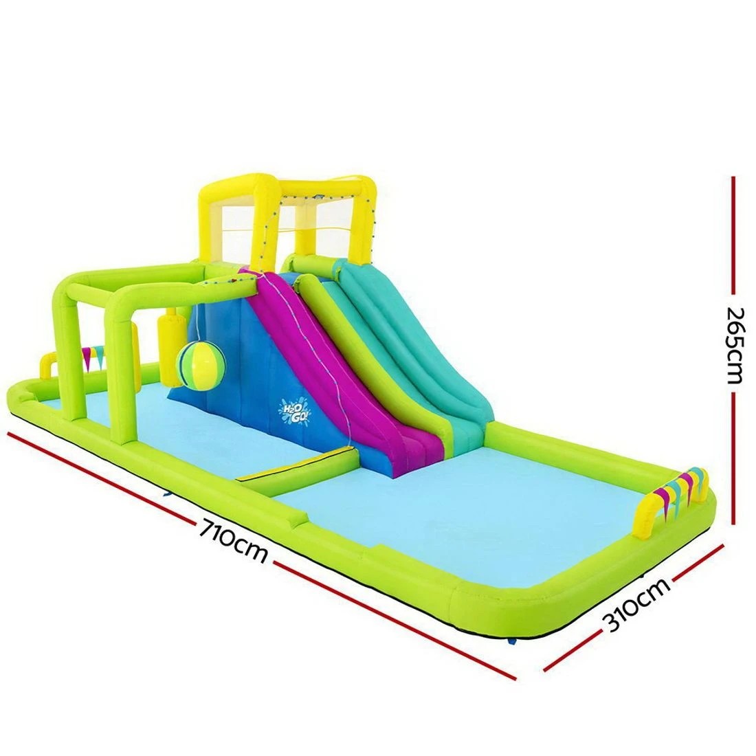 2 Bestway Water Slide 710x310x265cm Kids Play Park Inflatable Swimming Pool - Multi, 2 of 7