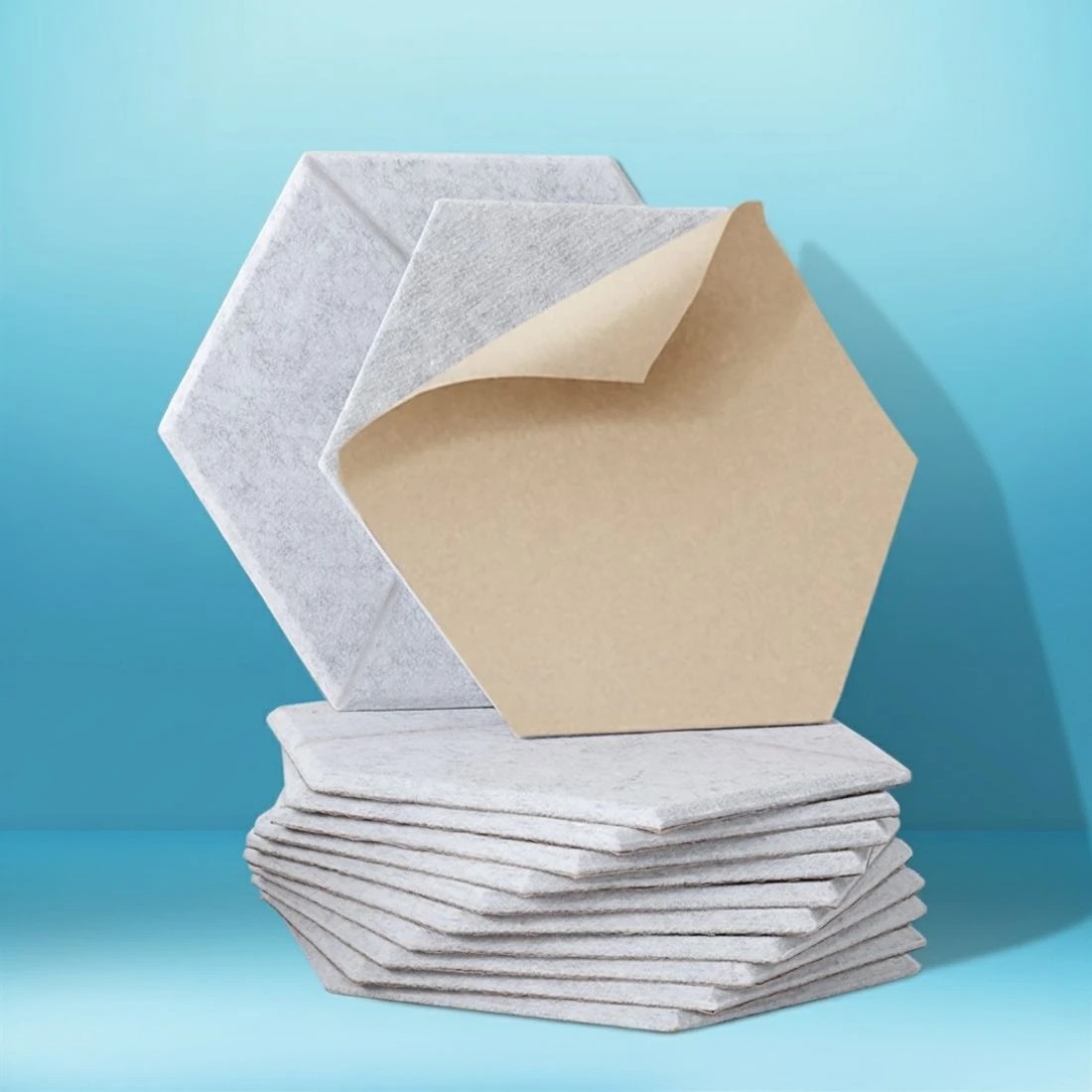 7 Alpha Acoustic Foam 12pcs 35x30x0.9cm Soundproof Absorption Panel Adhesive - Beige, 7 of 7