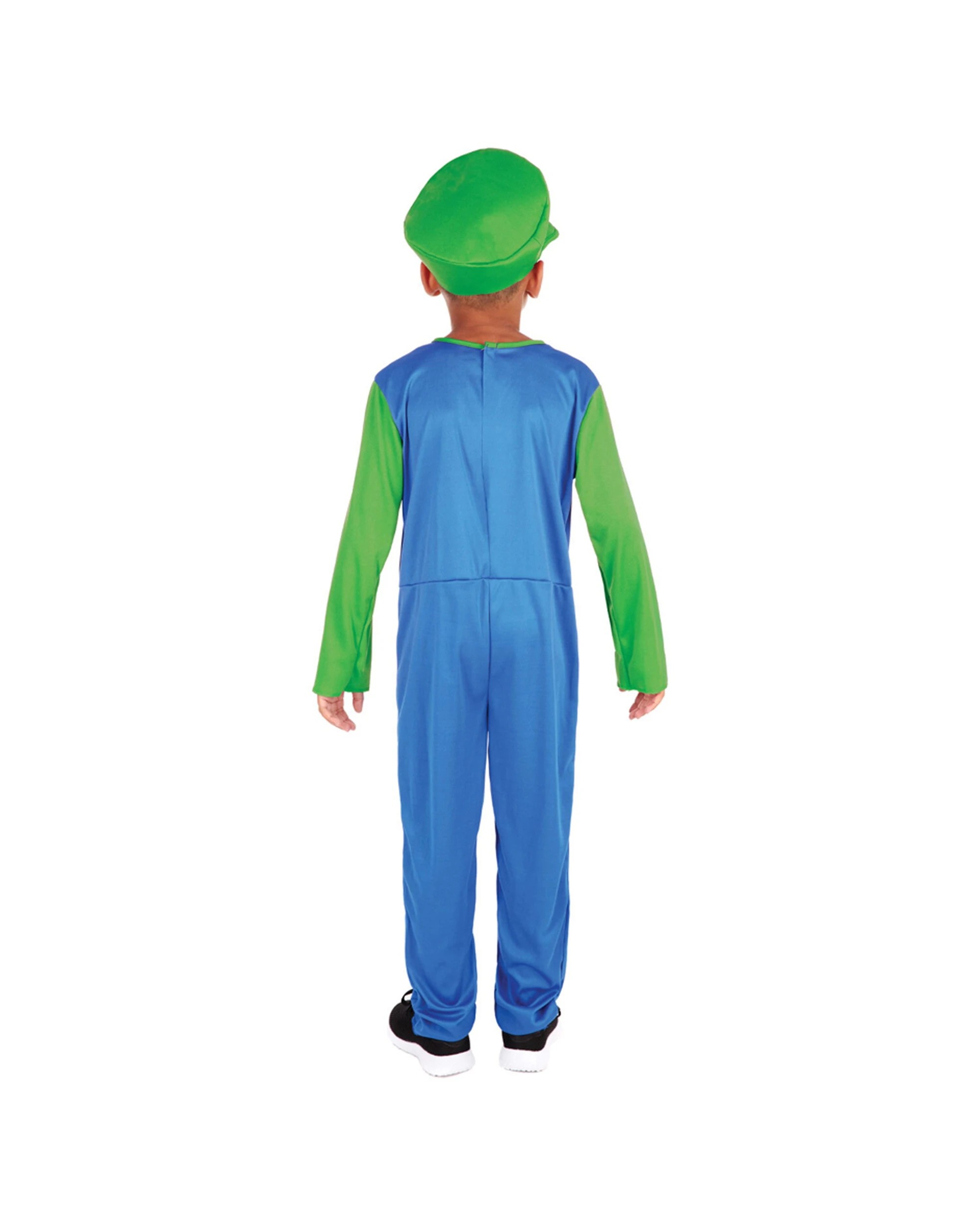 3 Rubies Plumber Boy Jumpsuit Costume With Cap S - Green, 3 of 3