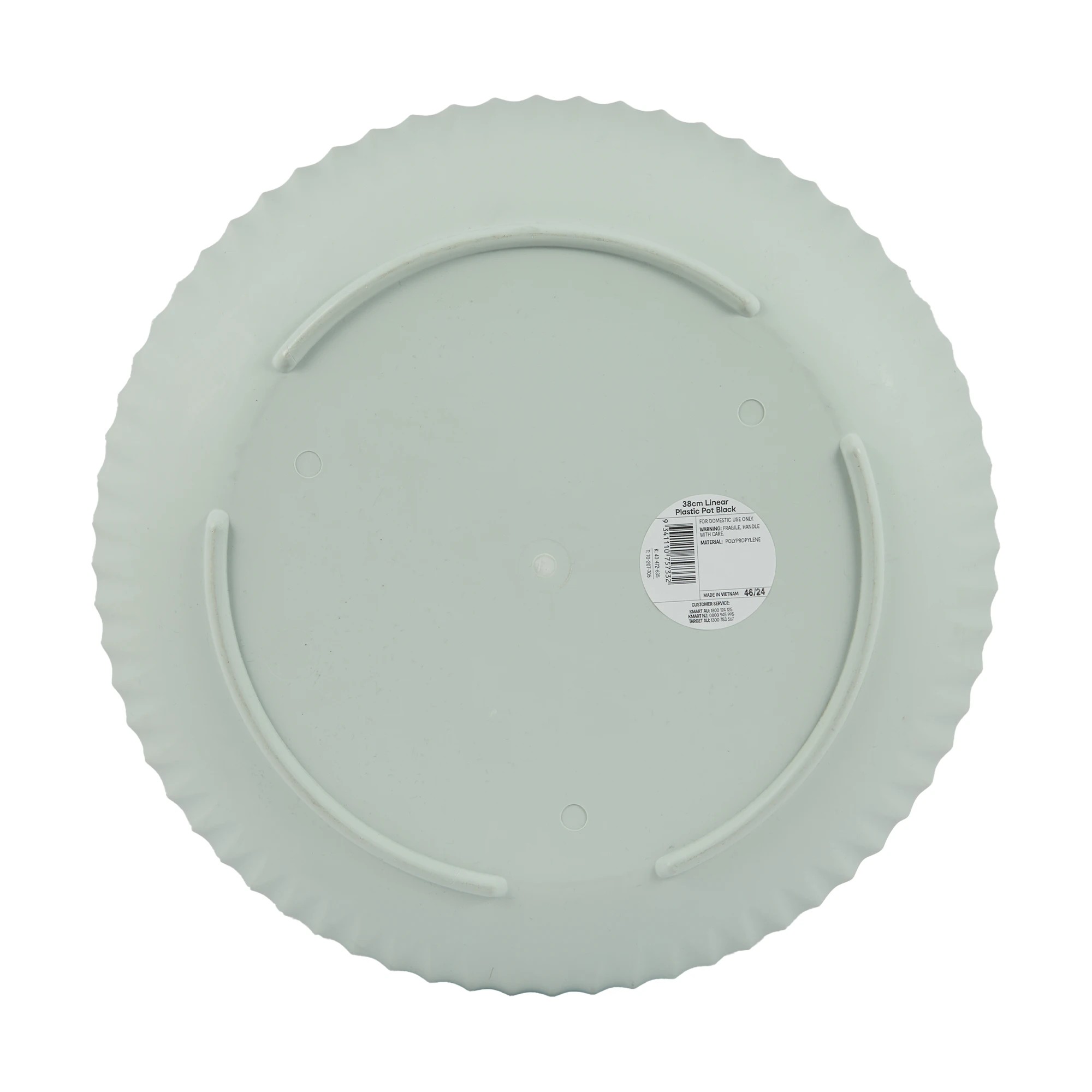 4 38cm Linear Plastic Pot - Sage, 4 of 4