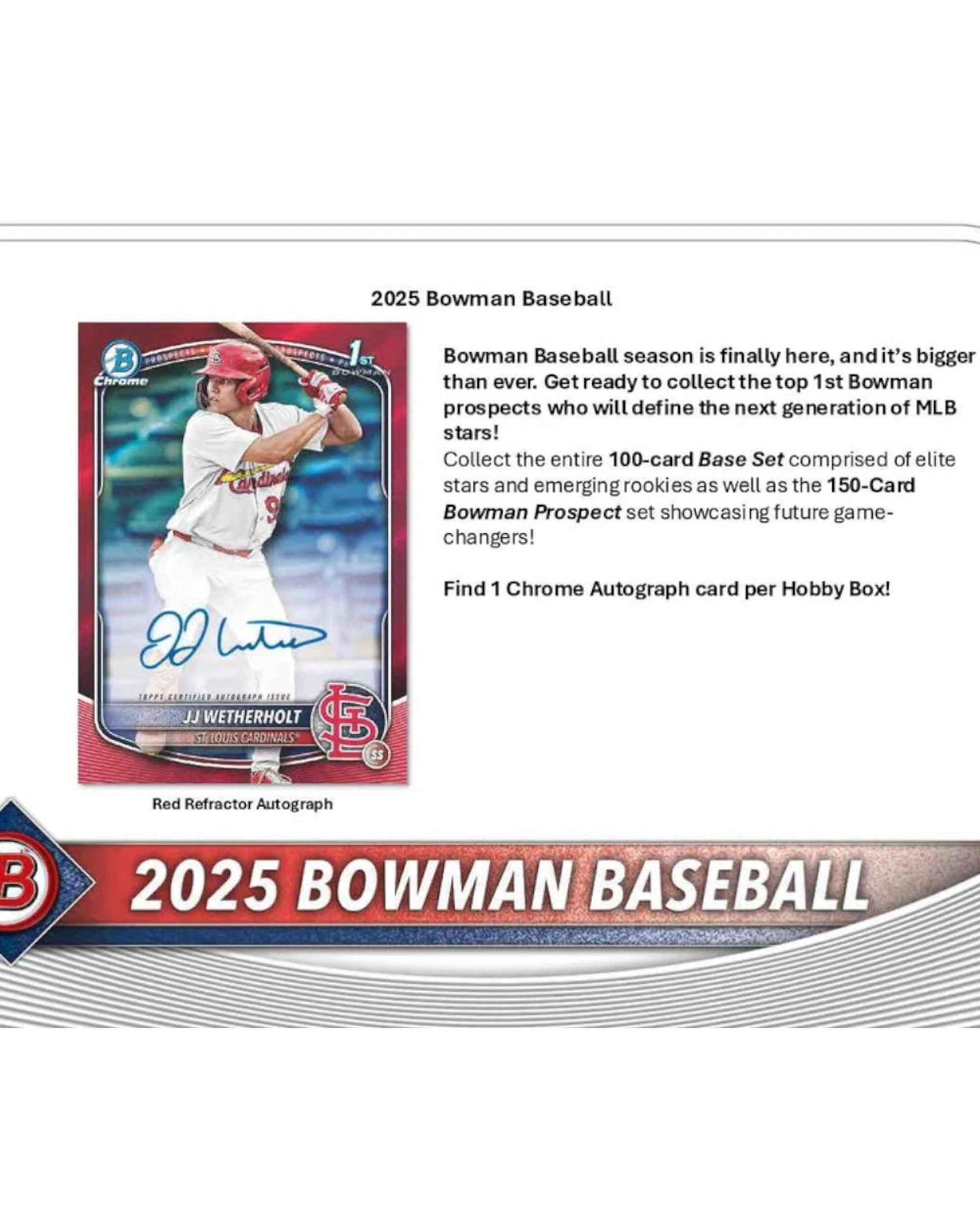 4 Topps 2025 MLB Bowman Baseball Draft Hobby Pack, 4 of 8