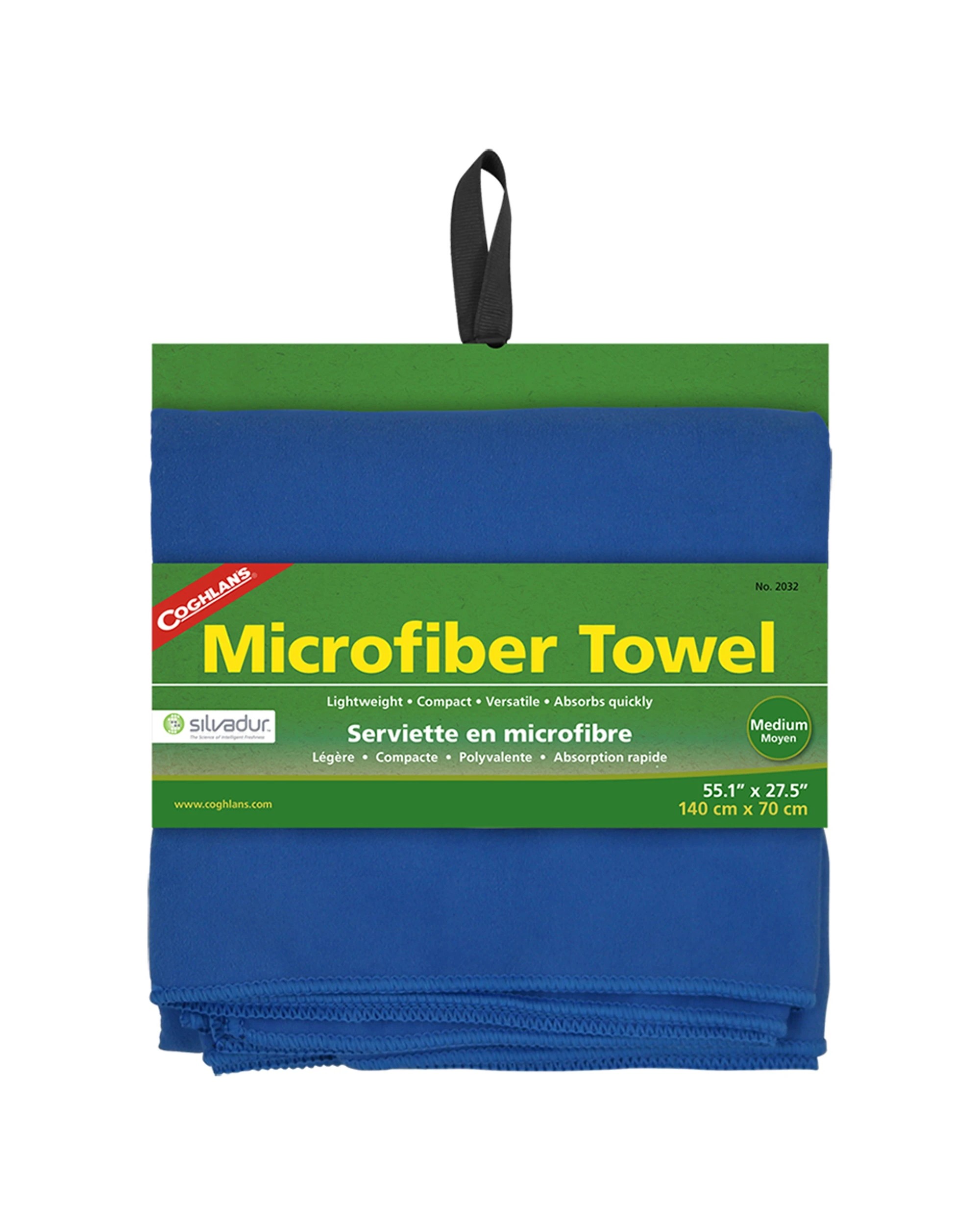 1 Coghlans Microfibre Towel Medium Antimicrobial Storage Pouch - Blue, 1 of 2
