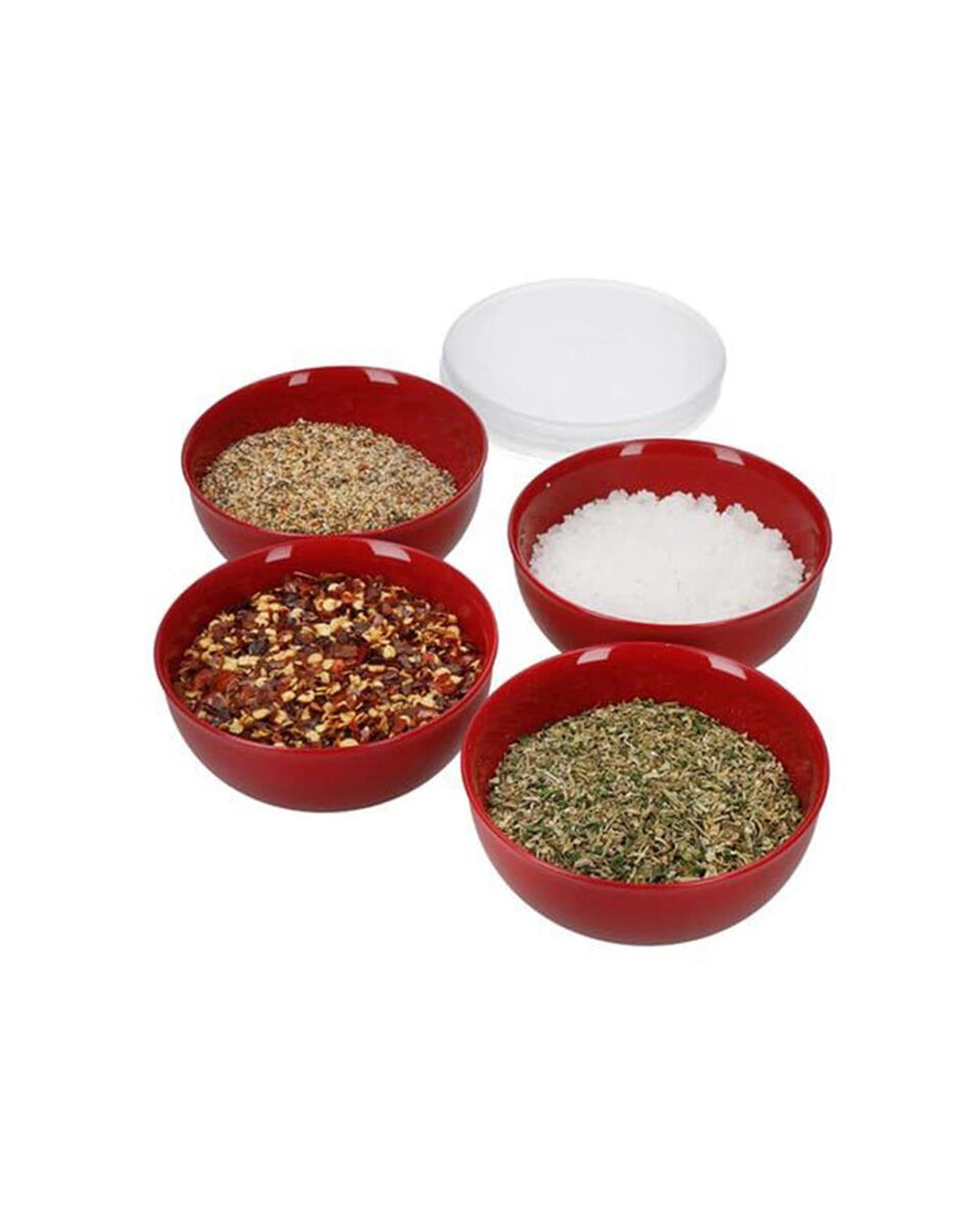3 KitchenAid 4pc Pinch Food Storage Container Bowls With Lids 4oz Capacity - Red, 3 of 5