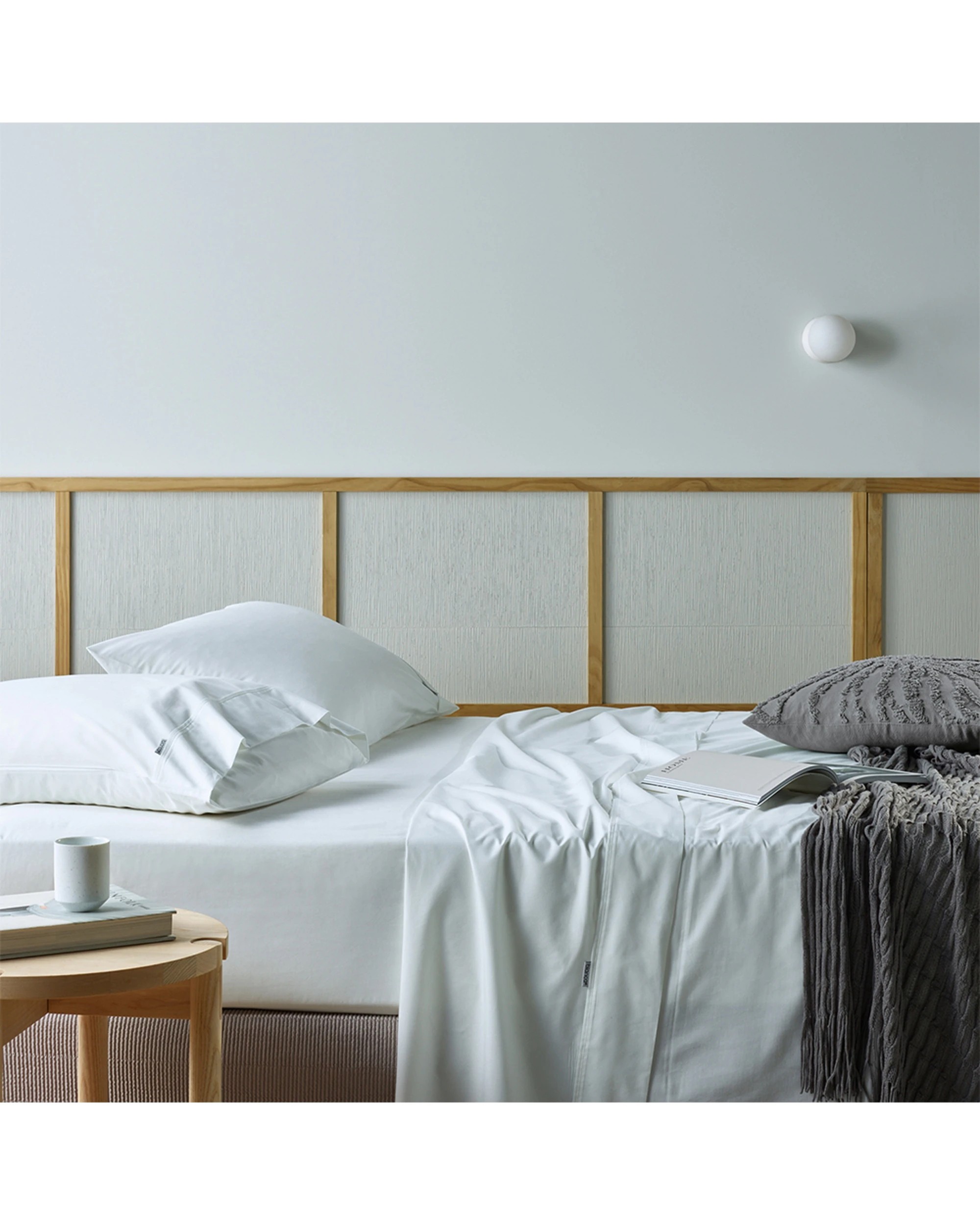 1 Bianca Natural Sleep Recycled Cotton Sheet Home Bedding - King Bed - White, 1 of 1