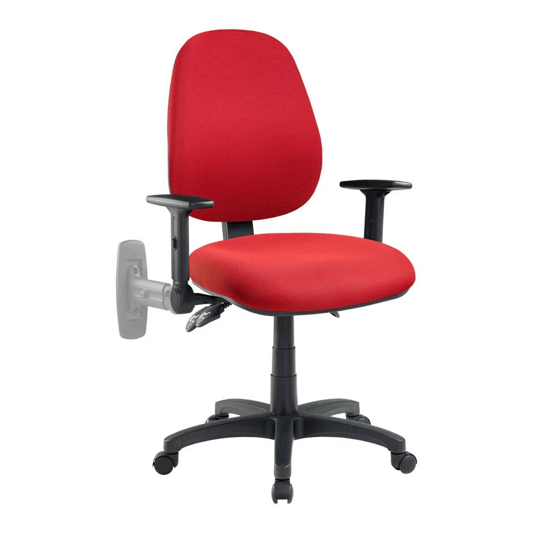 2 Pago Matrix II Plus Heavy-Duty Ergo Chair Folding Arms Red, 2 of 3