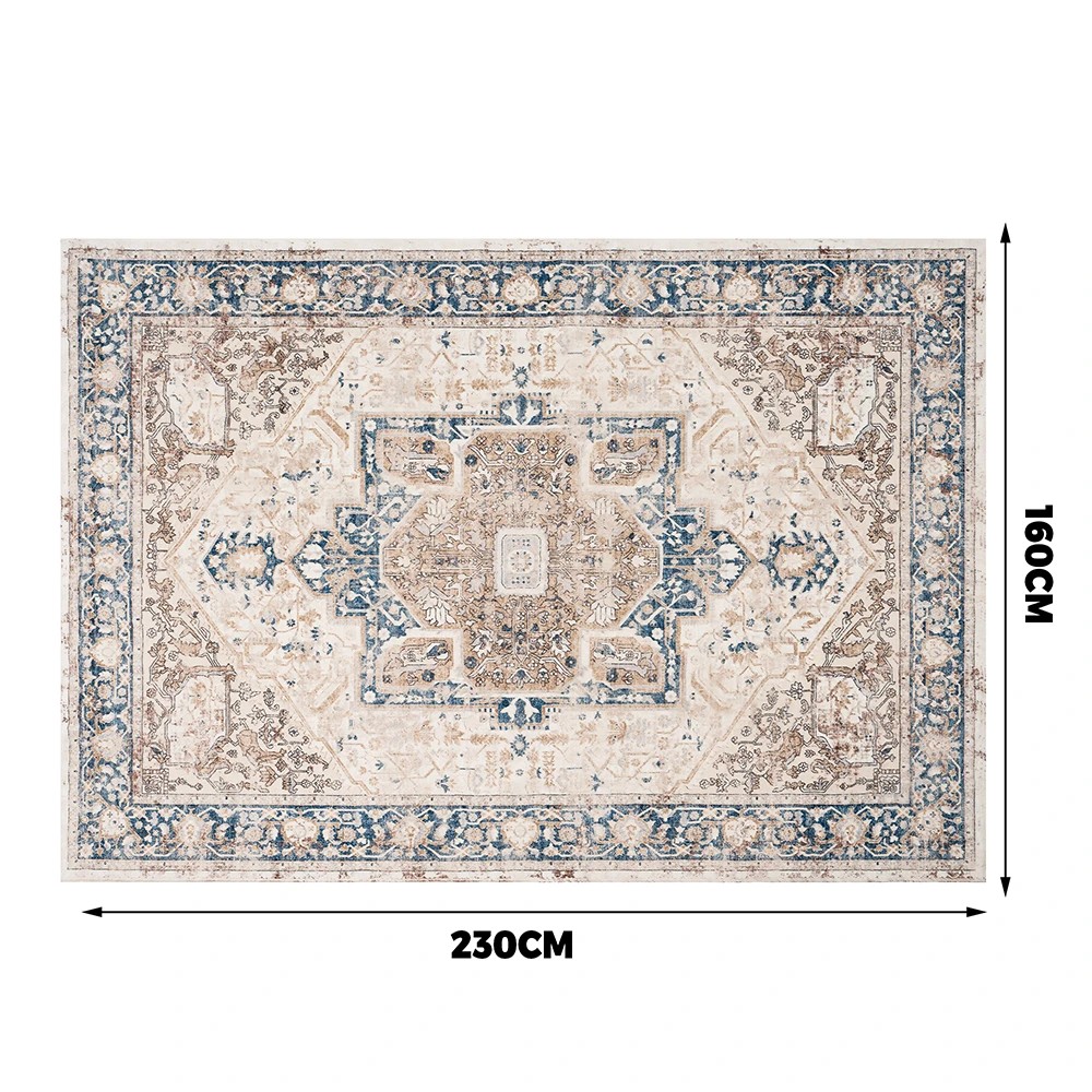 2 ZUNI Floor Rug Soft Fluffy Area Rugs Bedroom Living Room 160x230cm Pale - Blue, 2 of 3