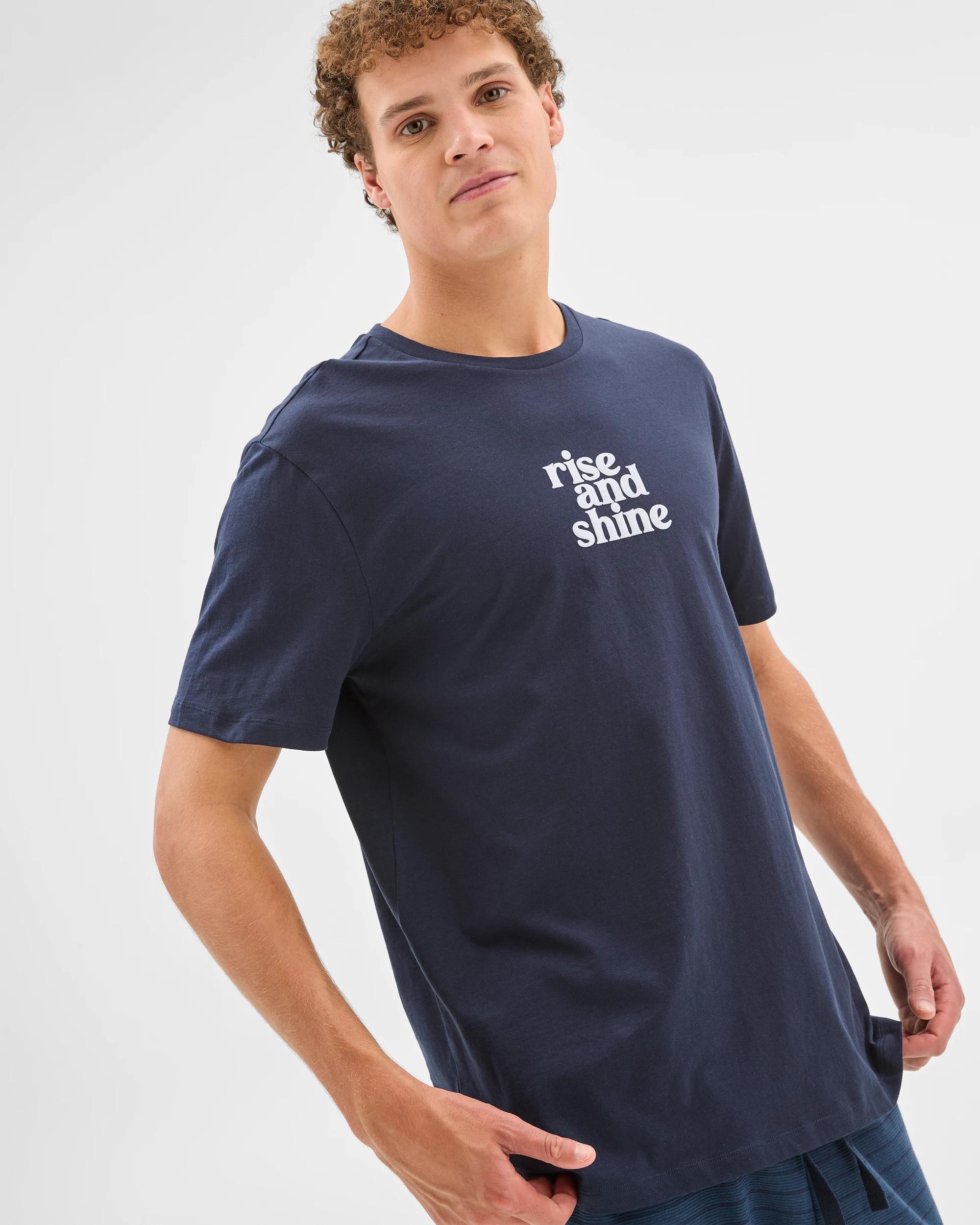 6 Australian Cotton Mens  Sleep T-shirt - Maxx NAVY BLAZER, 6 of 6