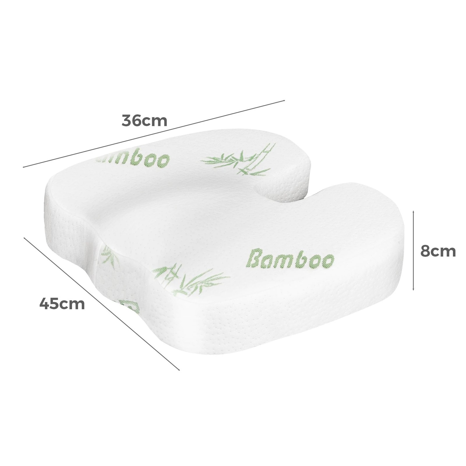 3 Starry Eucalypt Seat Posture Cushion Memory Foam Pillow Pain Relief Bamboo - White, 3 of 3