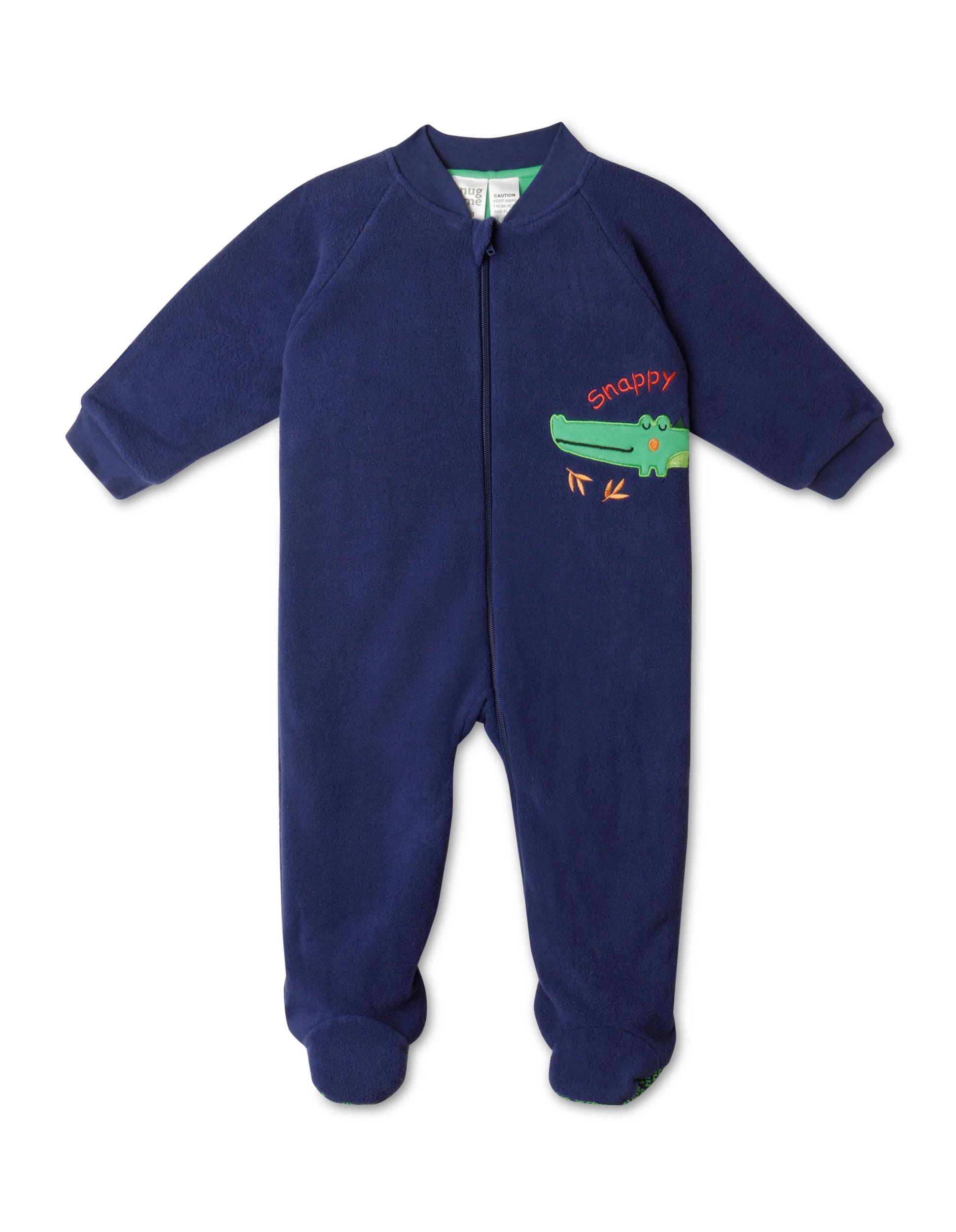 1 Snugtime Lined polar fleece blanket sleeper Navy size 0 NAVY, 1 of 7