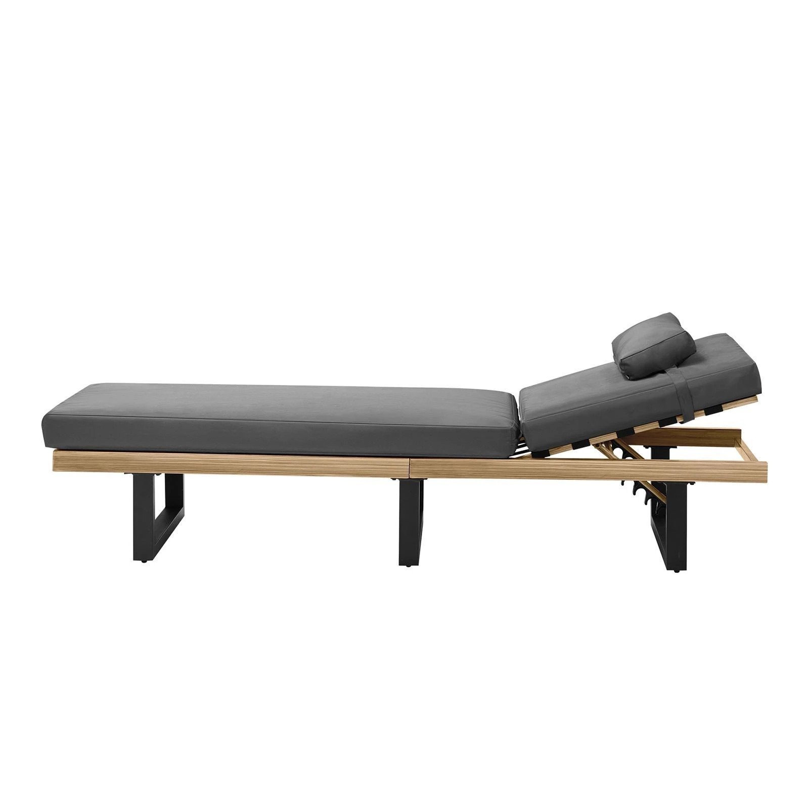 6 Livsip Sun Lounge Outdoor Lounger Day Bed Garden Patio Furniture Setting
 - Grey, 6 of 8
