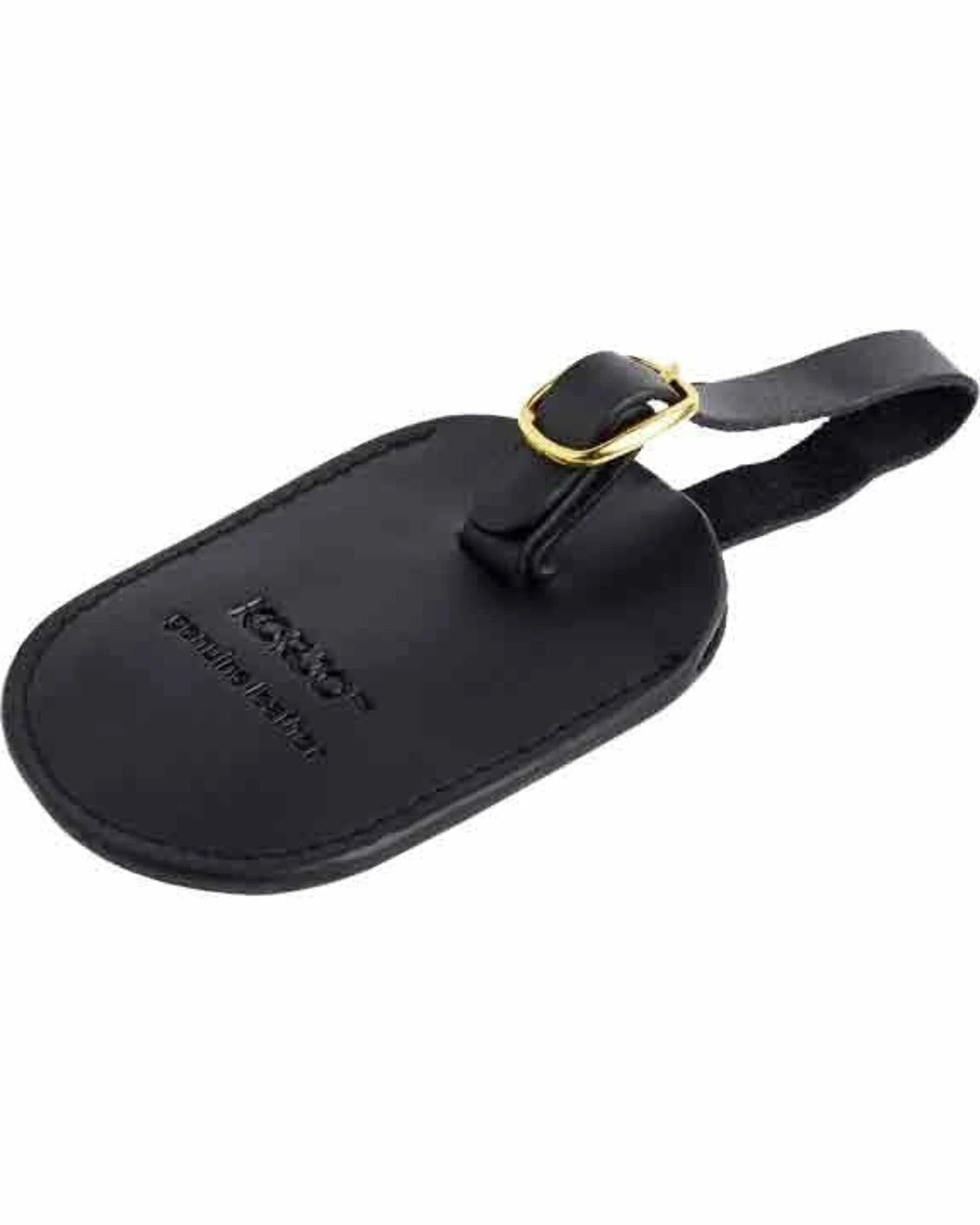 1 Korjo Leather Luggage Tags - 2-Pack - Black - Black, 1 of 2