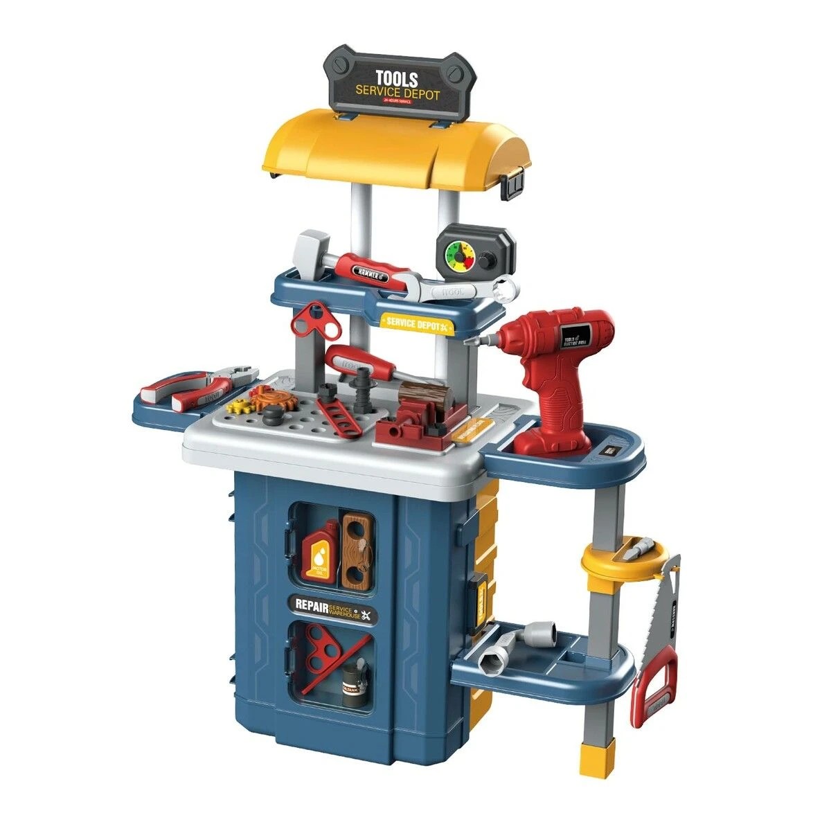 1 AUSWAY Kids Workbench Tool Bench Construction Toy Set 46pcs, 1 of 1