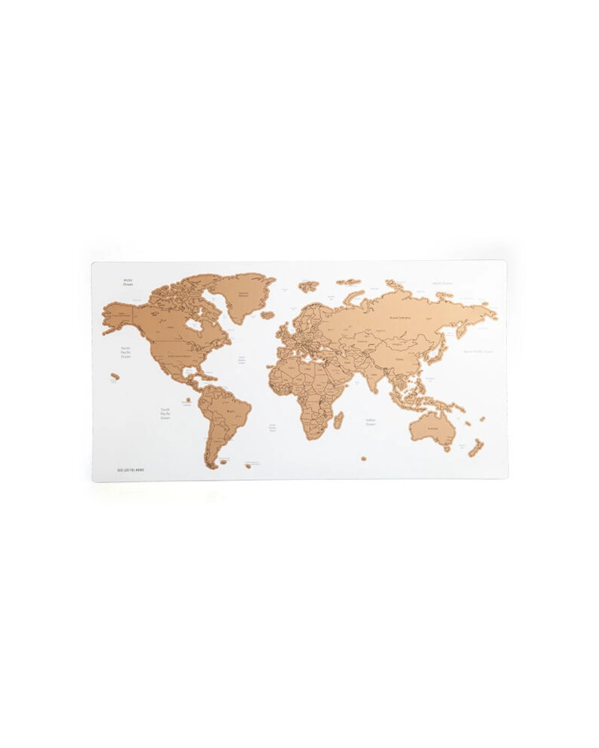 2 MDI Scratch Me Away Magnetic World Map Whiteboard 42.5x22.7cm - Multi, 2 of 5