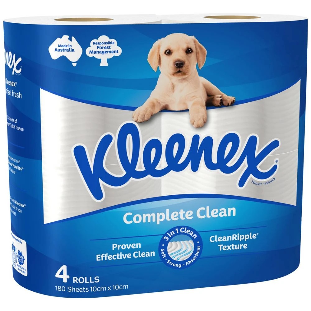 1 Kleenex Complete Clean Toilet Tissue 4 Pack, 1 of 6