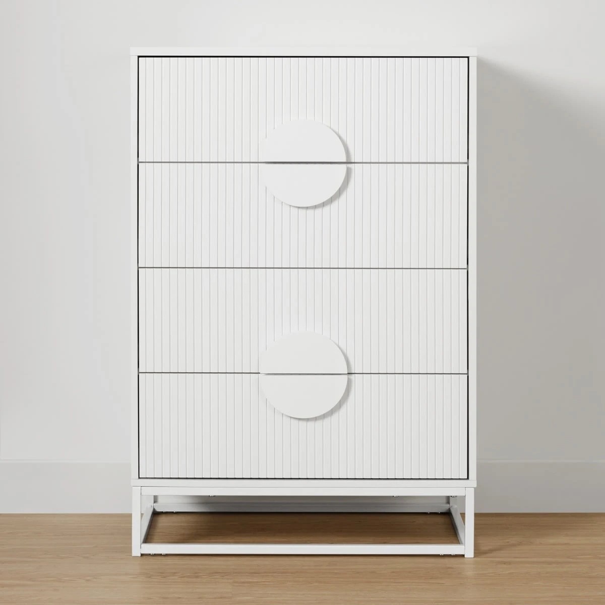 3 Stevie 4 Drawer Chest - White, 3 of 10