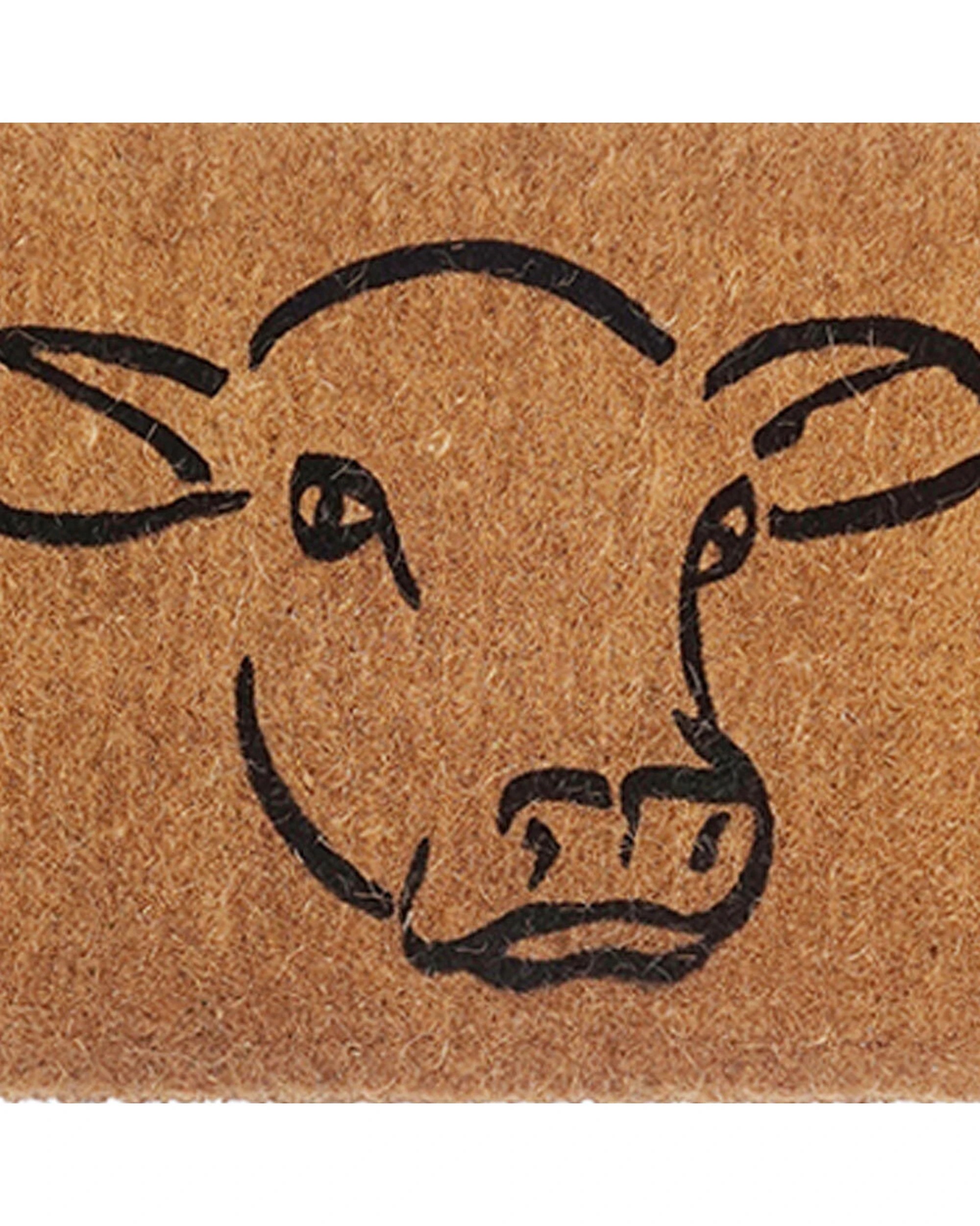 2 Solemate Premium Cow Face Mat Premium Coconut Coir Eco Friendly Hand Made Sustainable Mat 39x119cm - Multi, 2 of 3