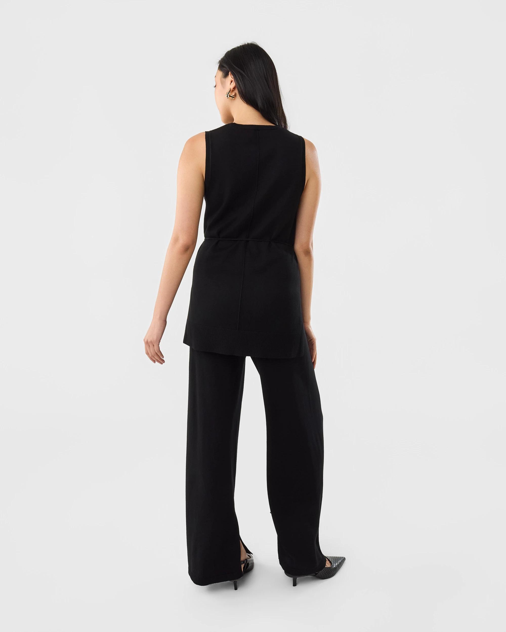 4 Sleeveless Tunic Top Black, 4 of 6
