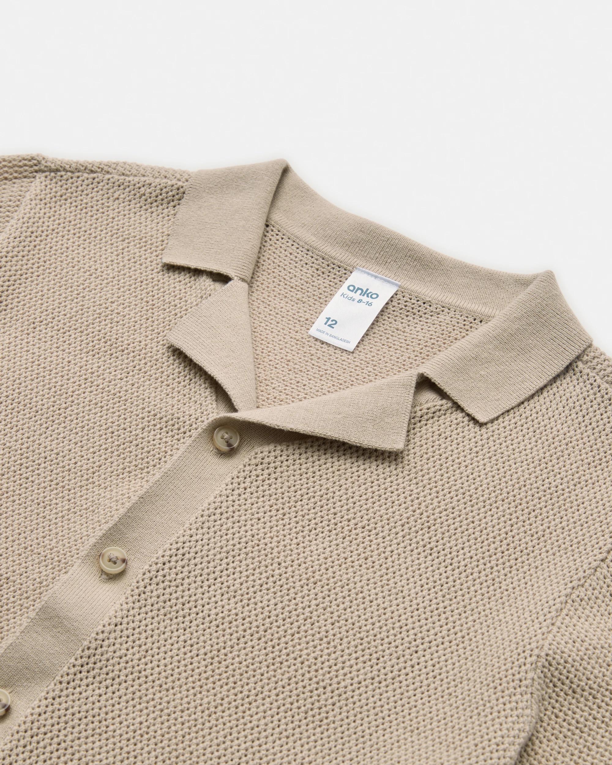 9 Short Sleeve Knit Shirt Bge Ntrl, 9 of 9