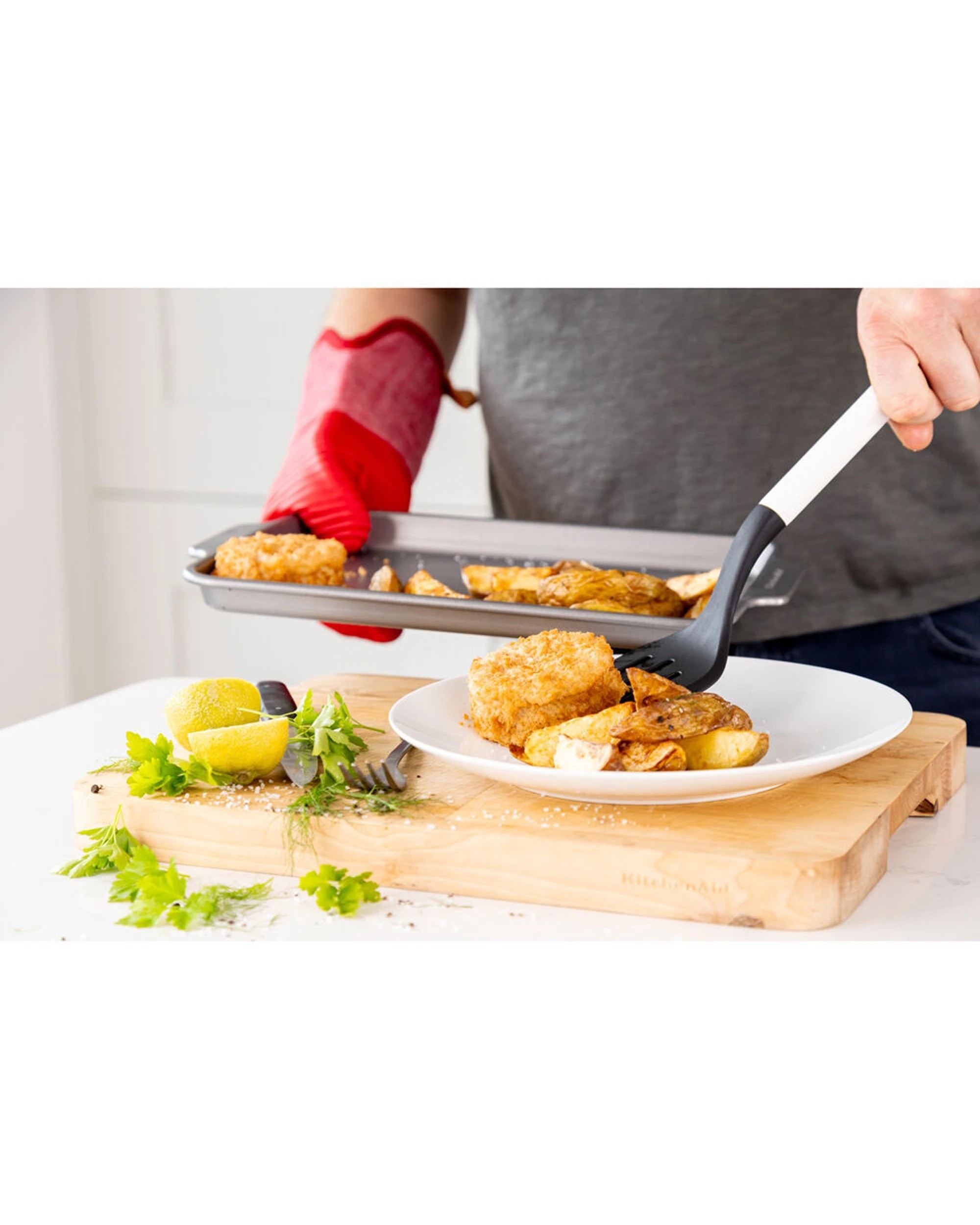 6 KitchenAid Classic Slotted Nylon Turner 2PK Heat Resistant Ergonomic Handle - Multi, 6 of 6