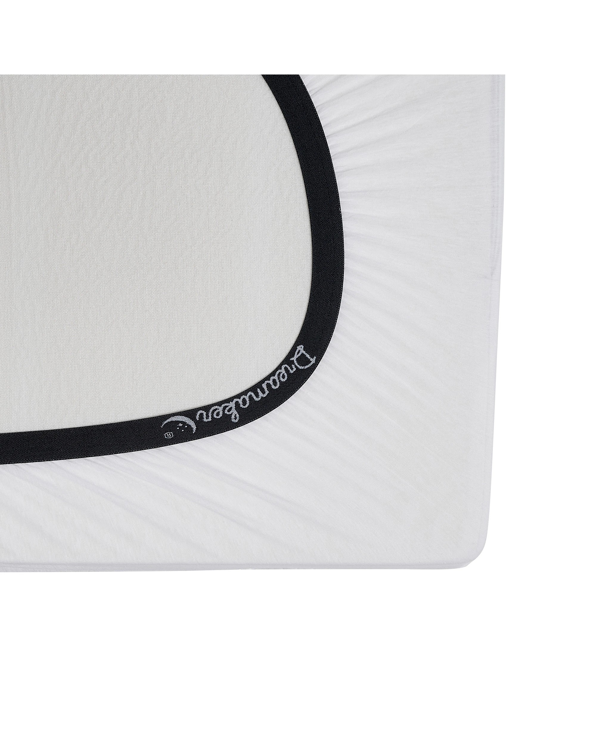 4 Dreamaker Baby 260gsm Bamboo Knitted Waterproof Mattress Protector - COT Boori Size - White, 4 of 8