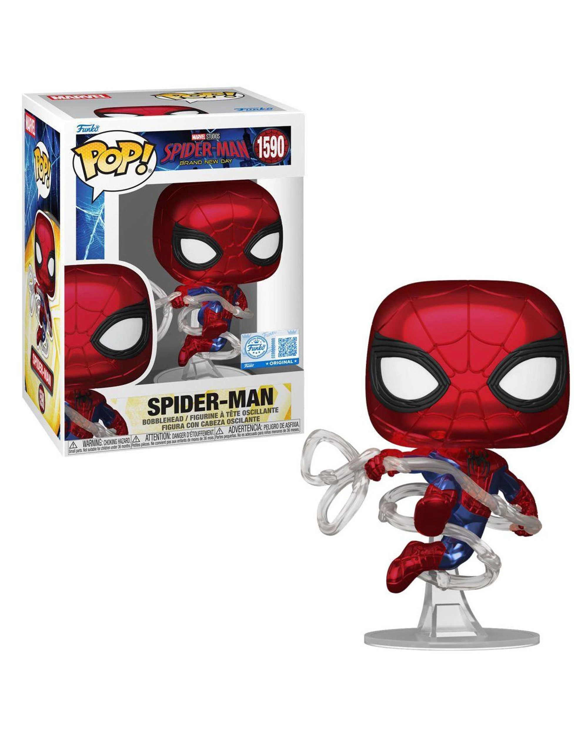 1 Spider-Man Brand New Day Spider-Man Metallic Funko POP! Vinyl, 1 of 3