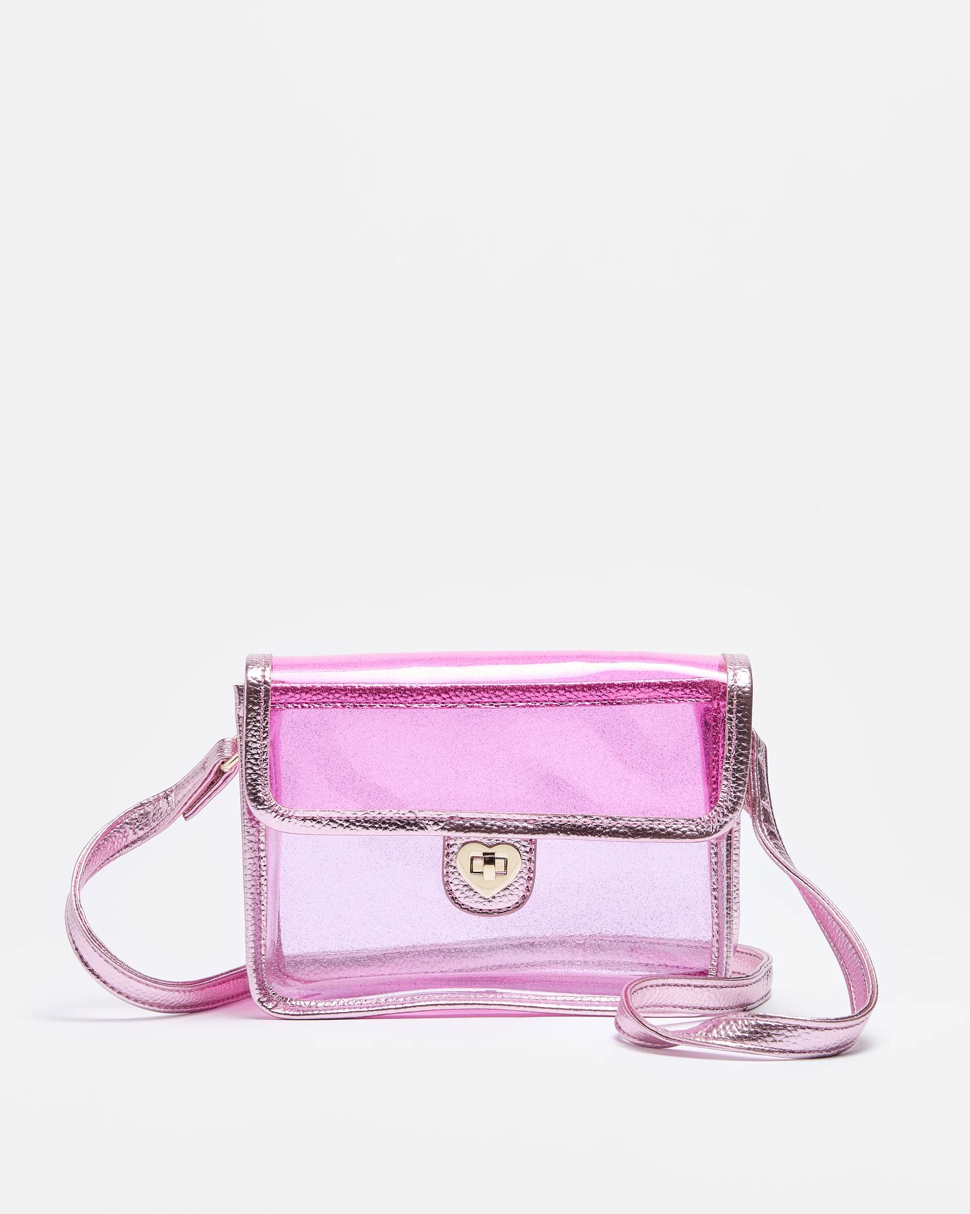 1 Target Kids Metallic Splice Trim Crossbody Bag PINK, 1 of 1