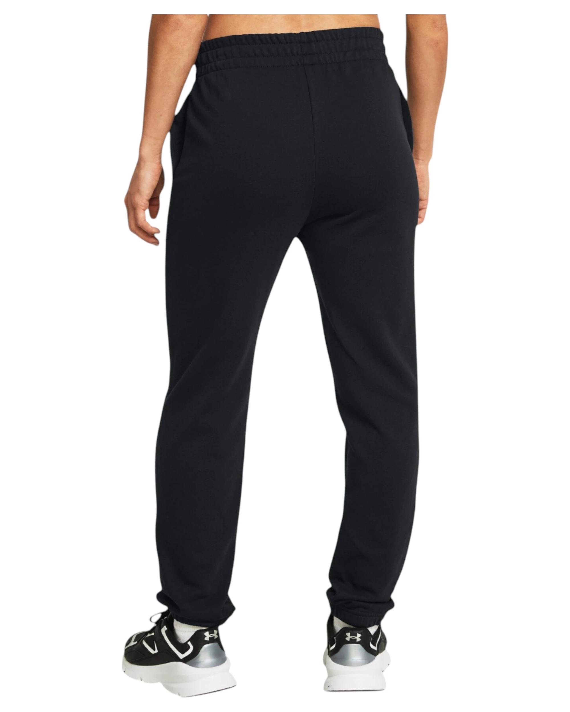 5 Under Armour Womens Rival Terry Joggers Black/ Black Trackies BLACK/BLACK, 5 of 5