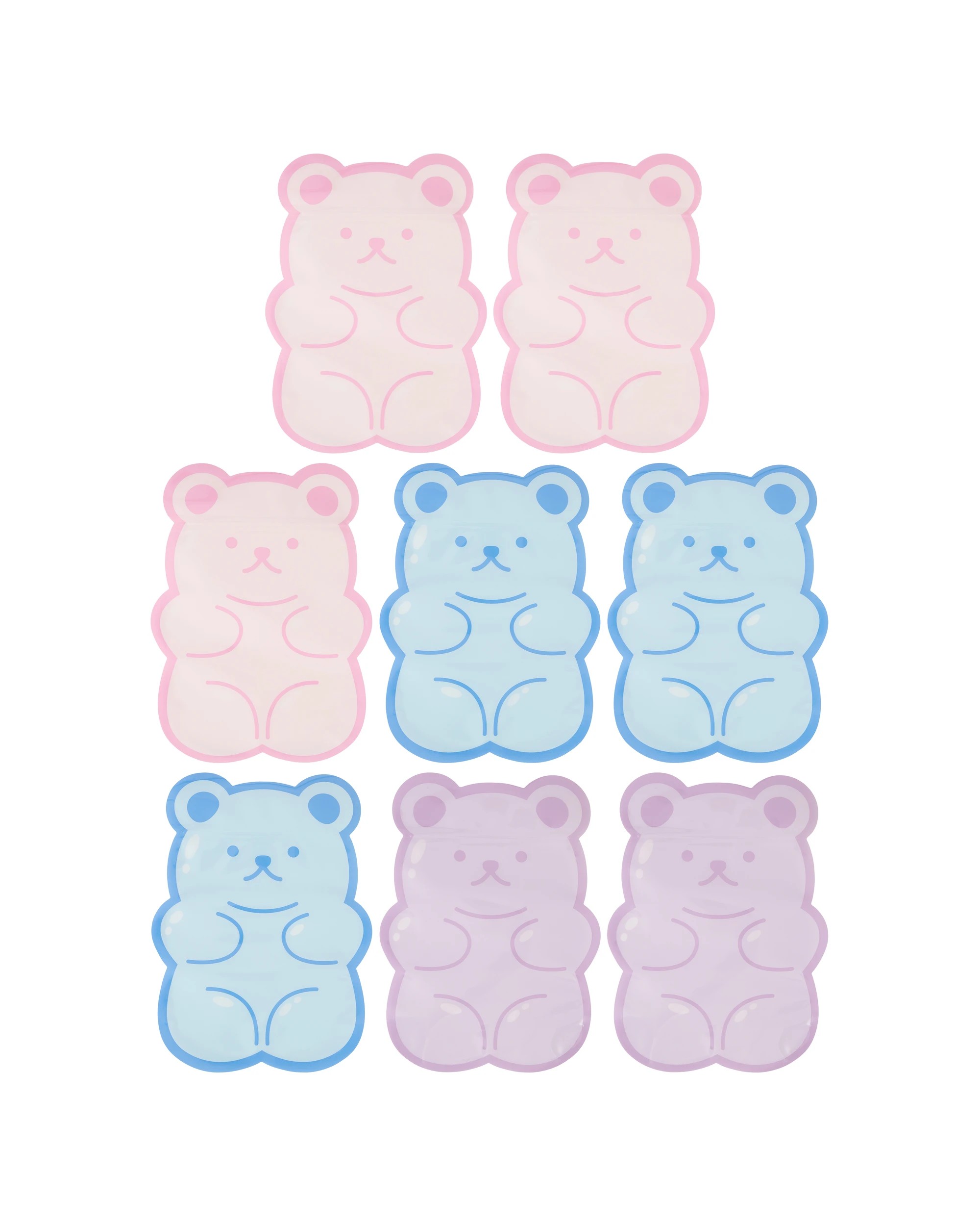 1 8 Piece Gummy Bear Snap Lock Treat Bags, 1 of 4