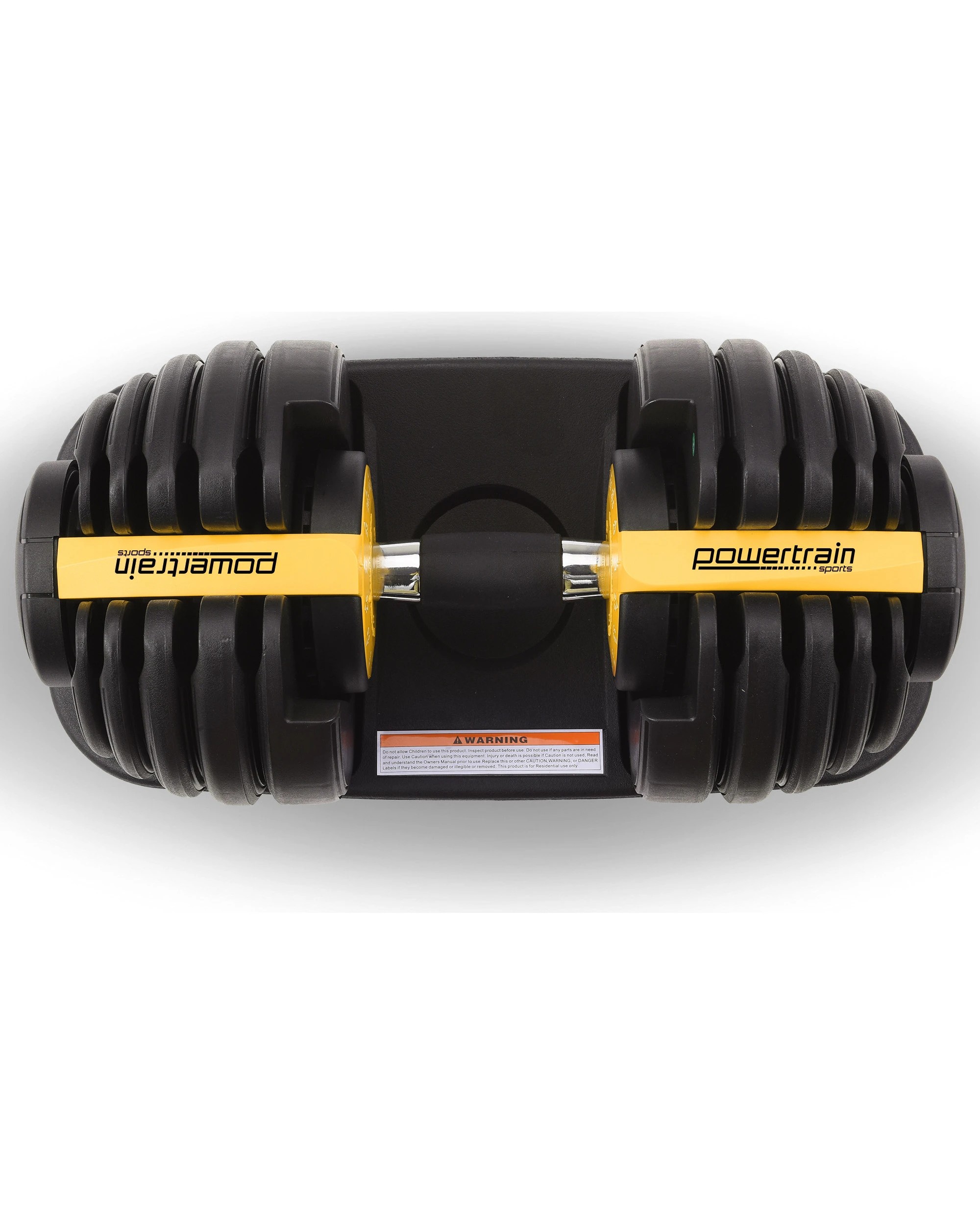 7 Powertrain 24kg Adjustable Dumbbell Home Gym Exercise Weights Free Workout Gold, 7 of 7