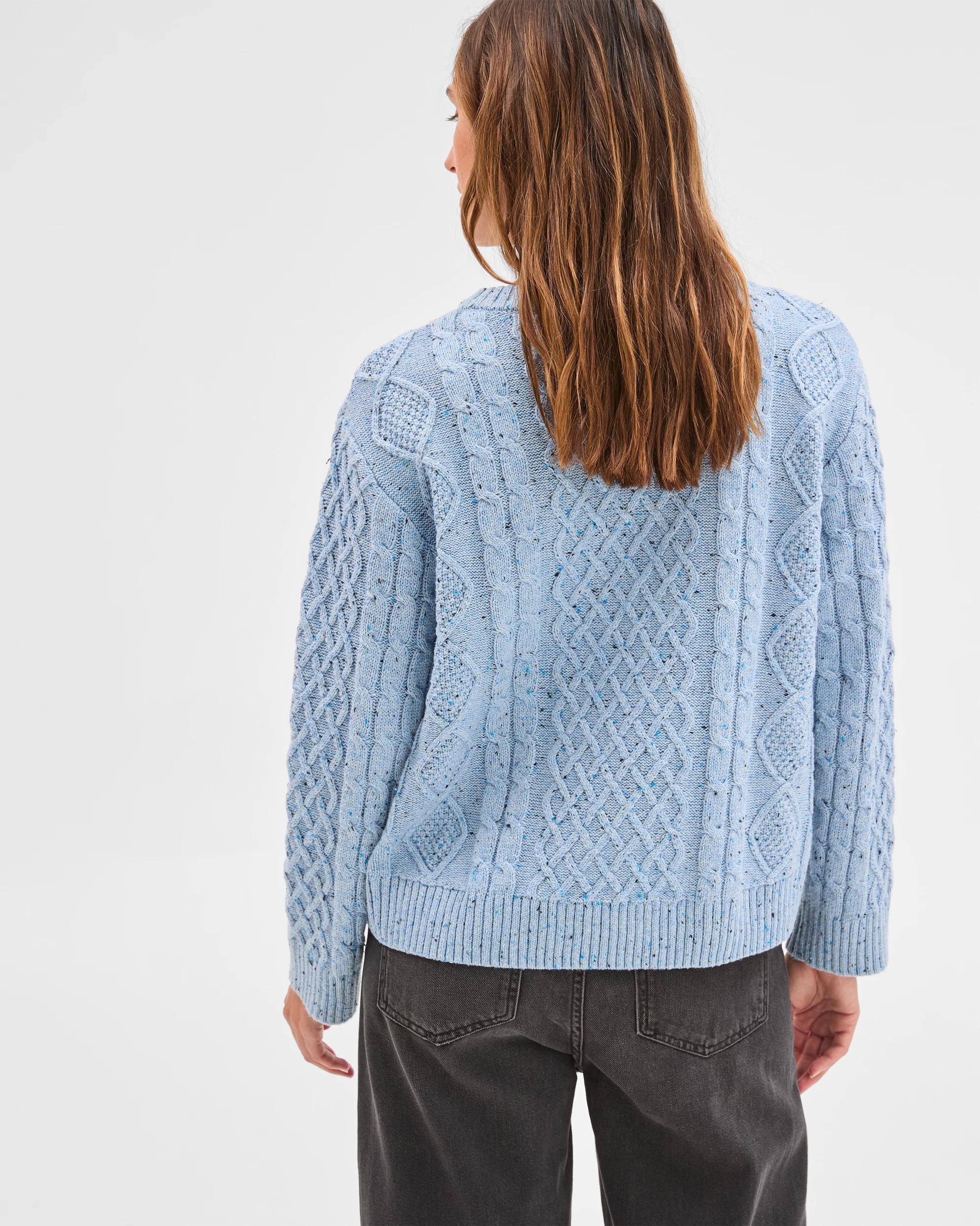 5 Target Woman Australian Cotton Blend Cable Knit Jumper CORNFLOWER, 5 of 5